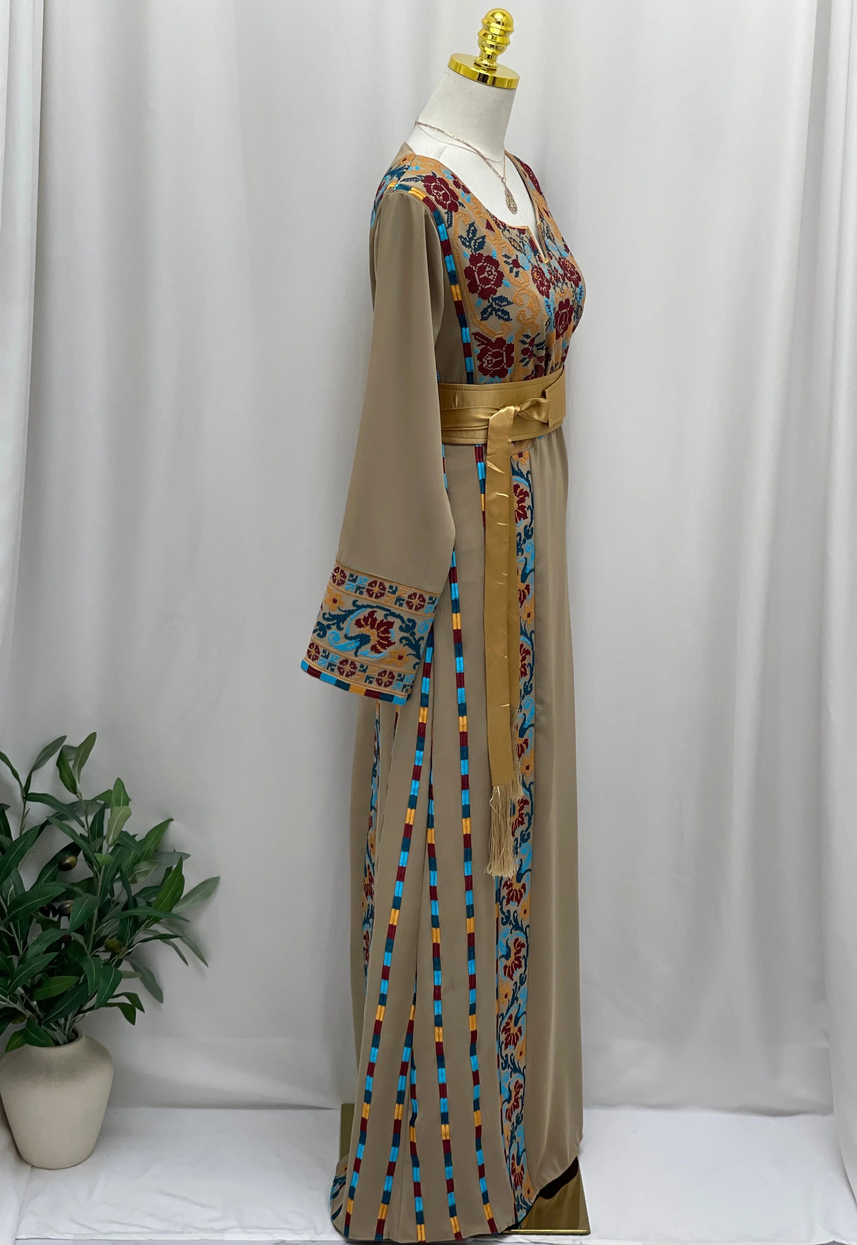 Sumrat Al-Rouh  Embroidered Thobe Palestinian Elegance