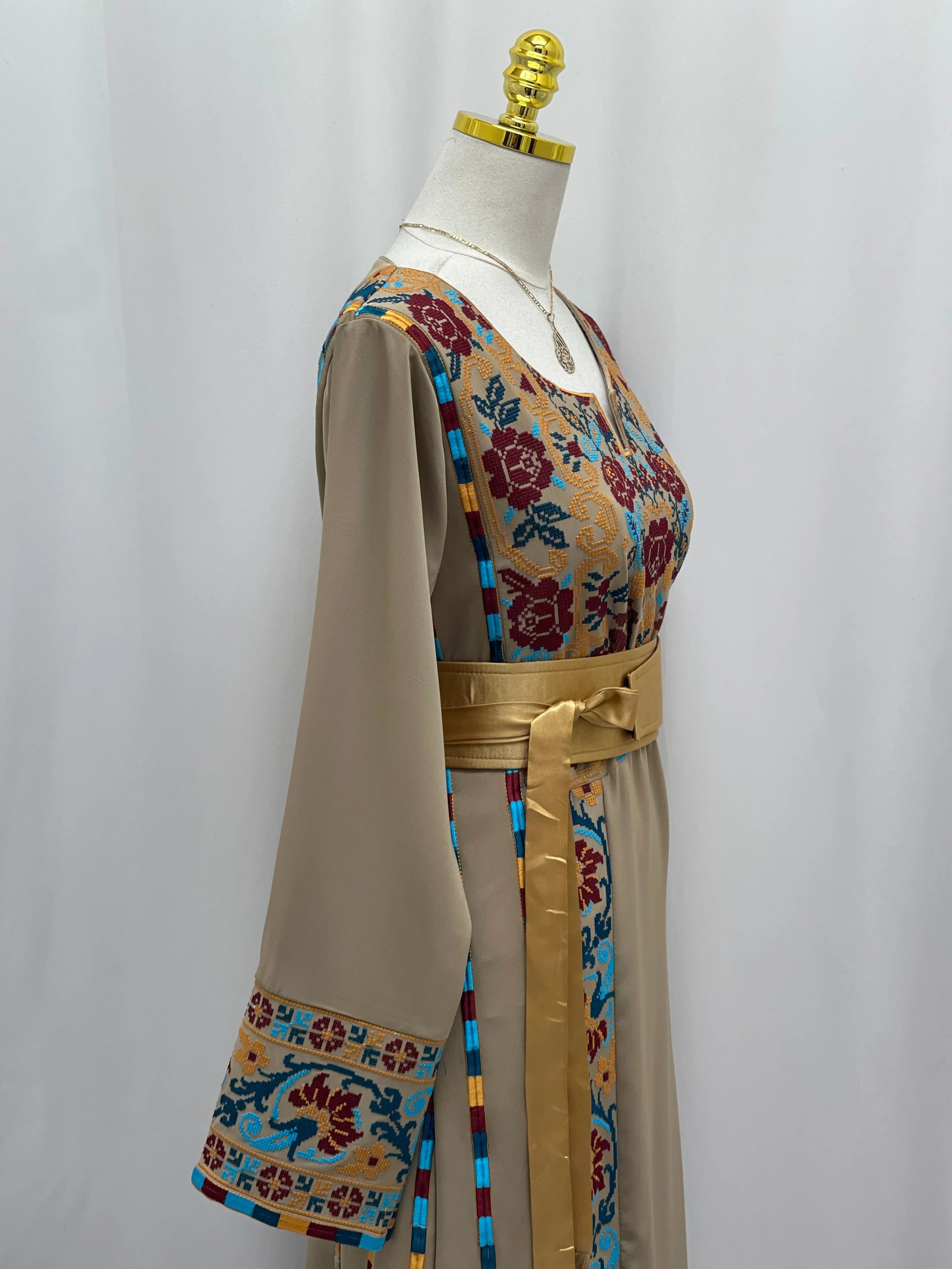 Sumrat Al-Rouh  Embroidered Thobe Palestinian Elegance