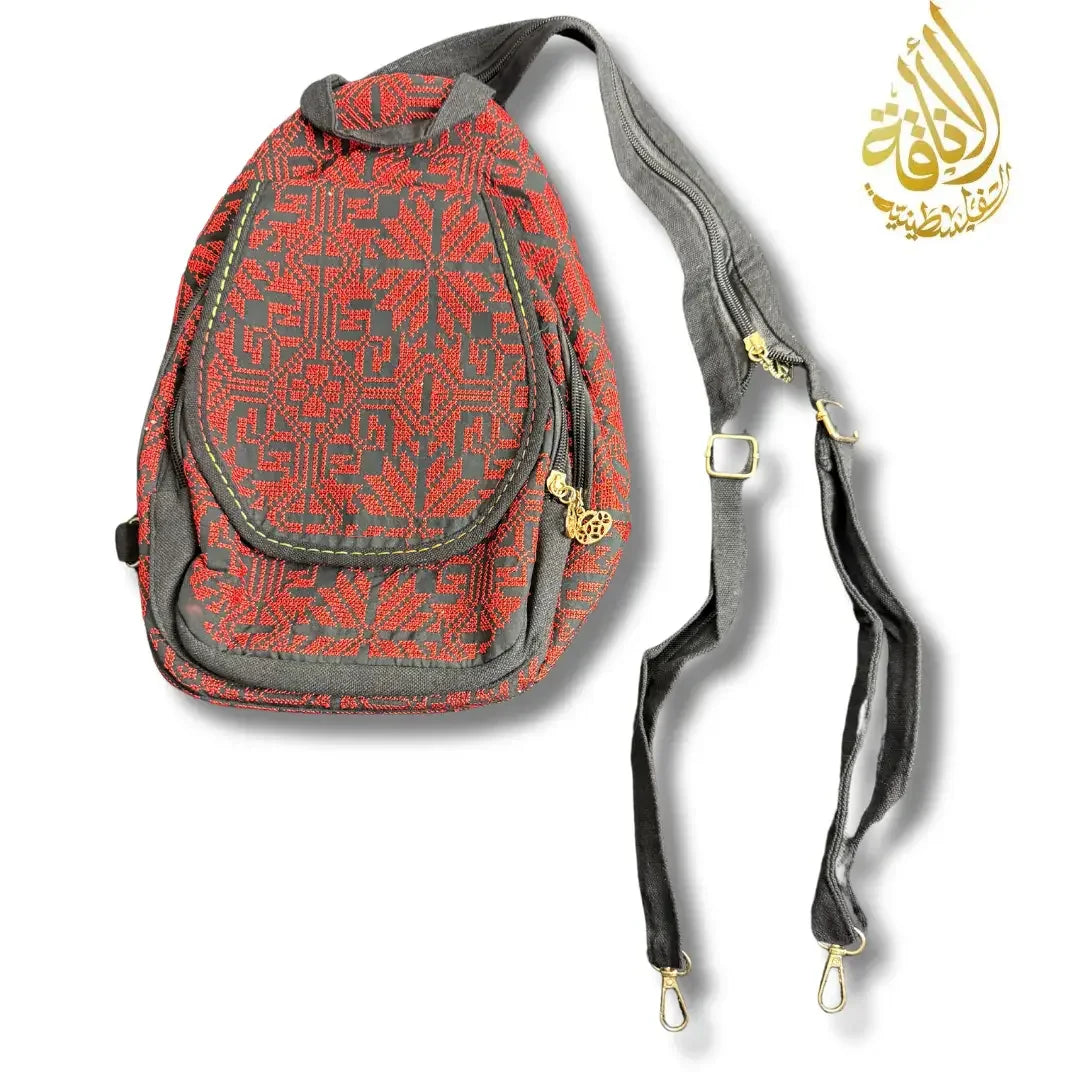Tatreez Designed Small School Shoulder Bag Palestinian Elegance