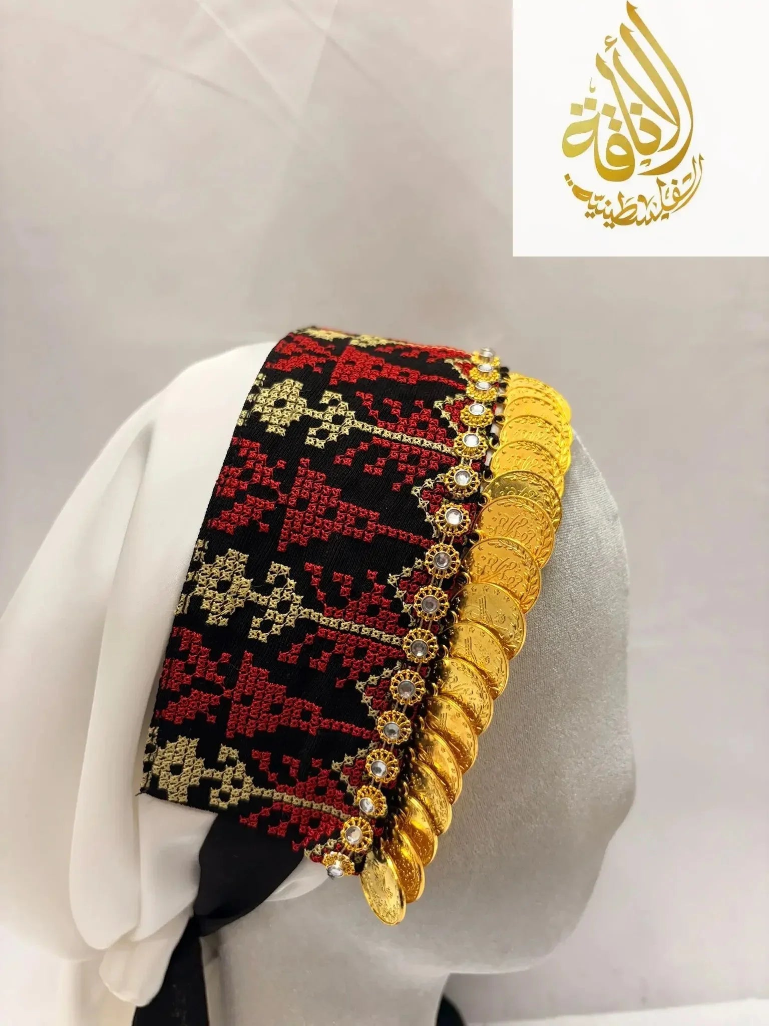 Tatreez Head Lerat With Beads: Elegance and Tradition Palestinian Elegance