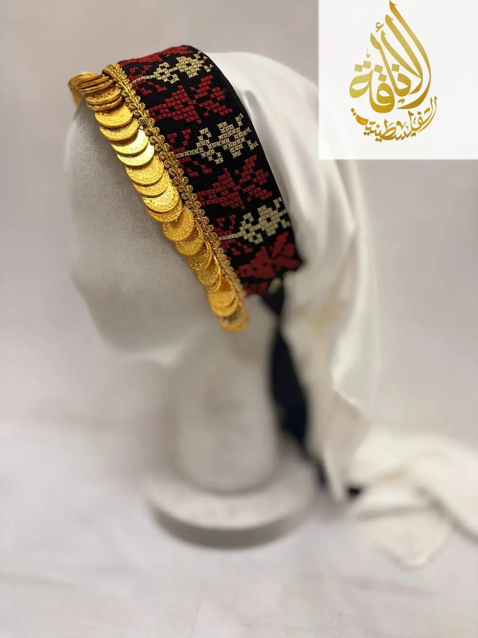 Tatreez Head Lerat: Hand-Embroidered Elegance and Cultural Flair Palestinian Elegance