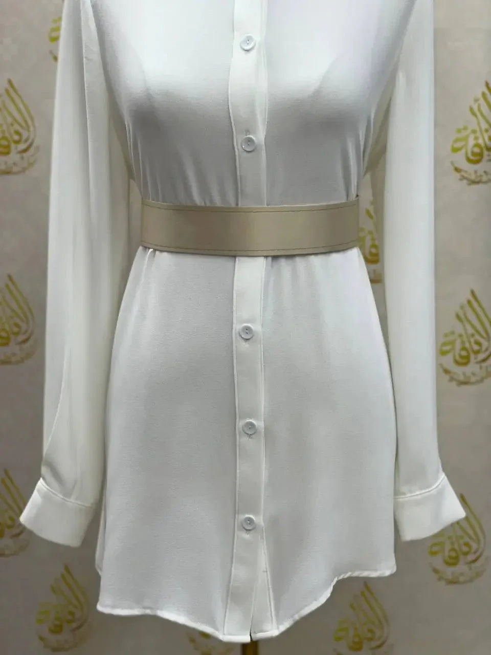 Thin Satin Belt With Hook Palestinian Elegance