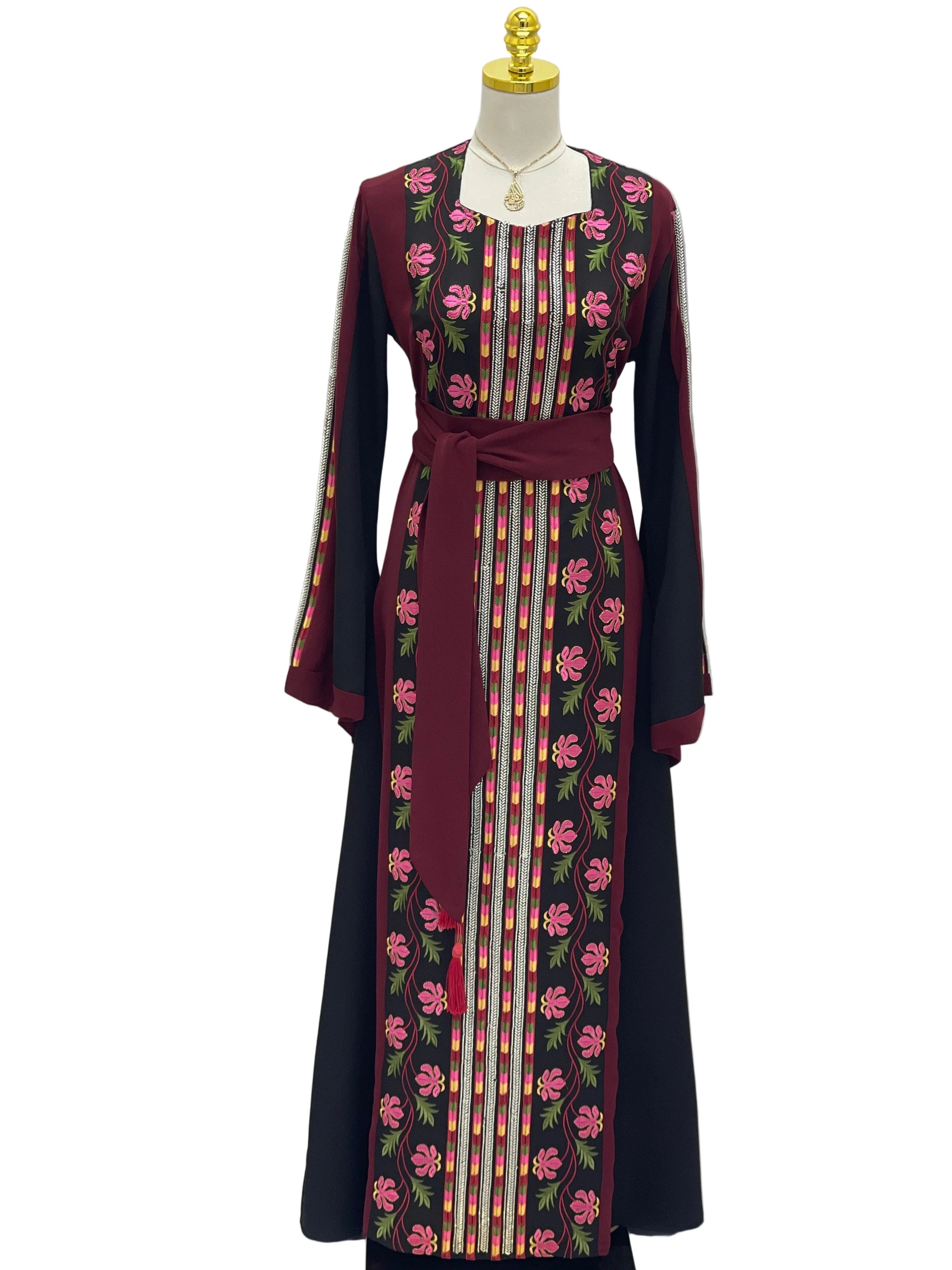 Thobe Areen With Manajel Beads Palestinian Elegance