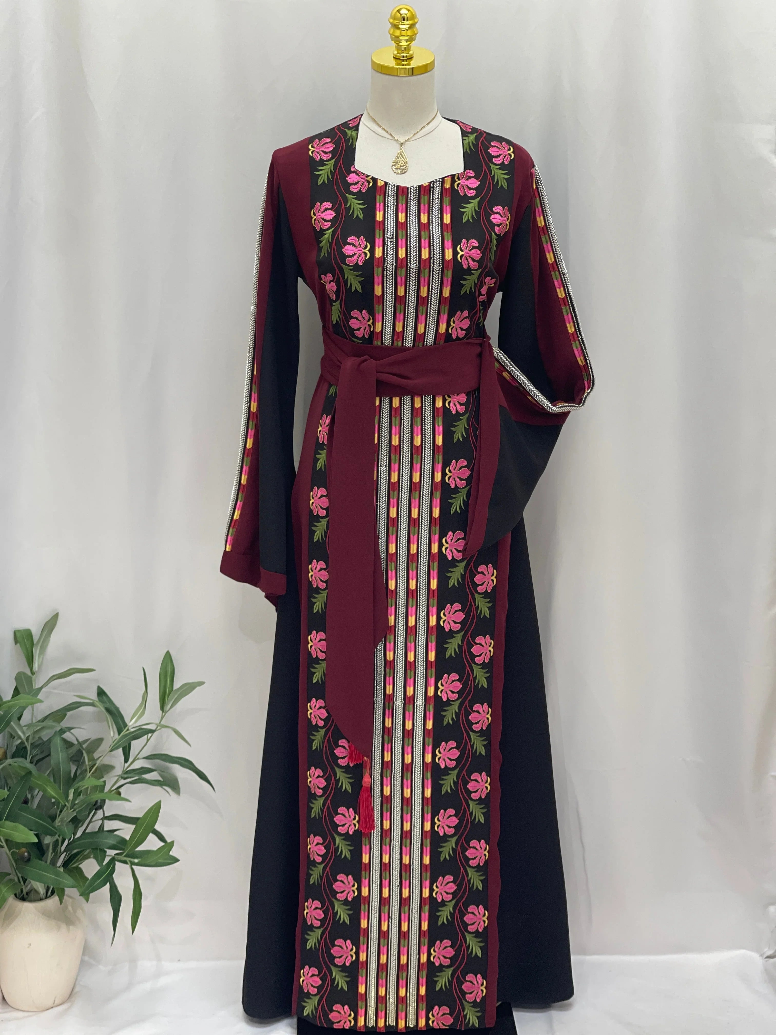 Thobe Areen With Manajel Beads Palestinian Elegance