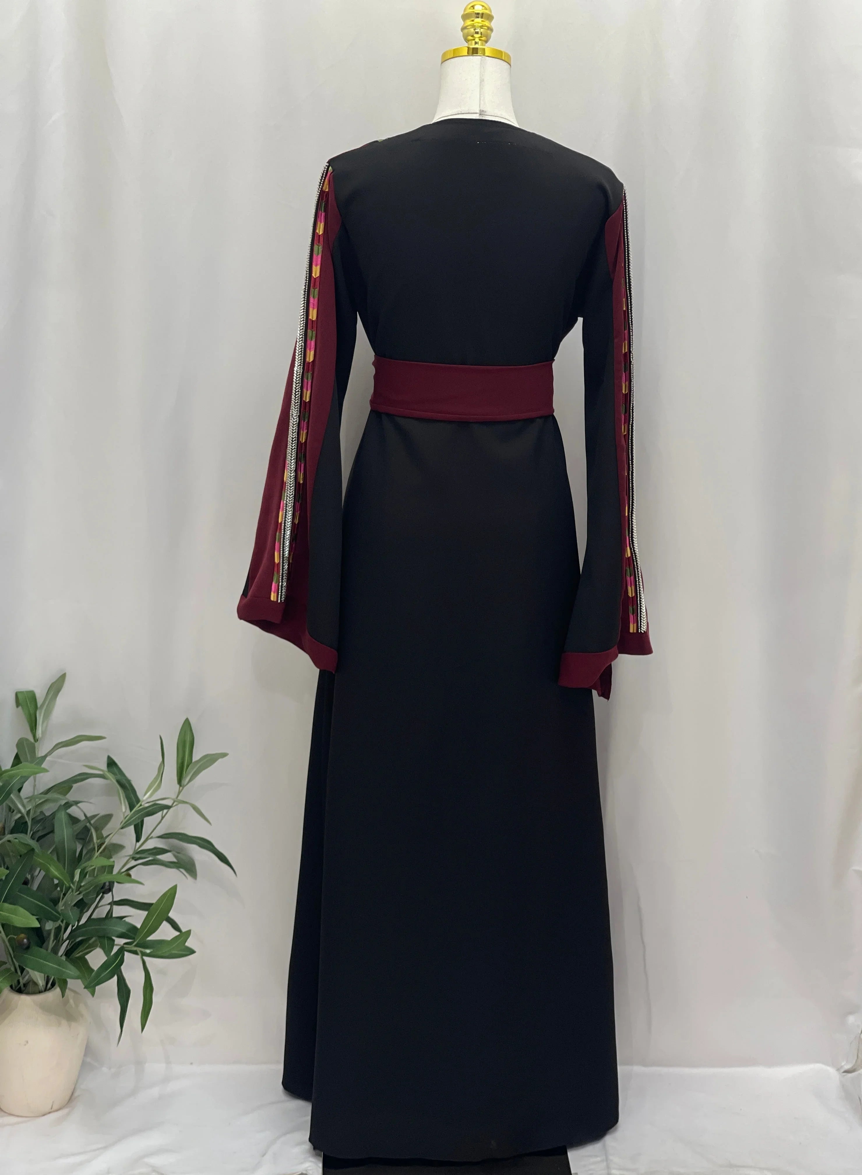 Thobe Areen With Manajel Beads Palestinian Elegance