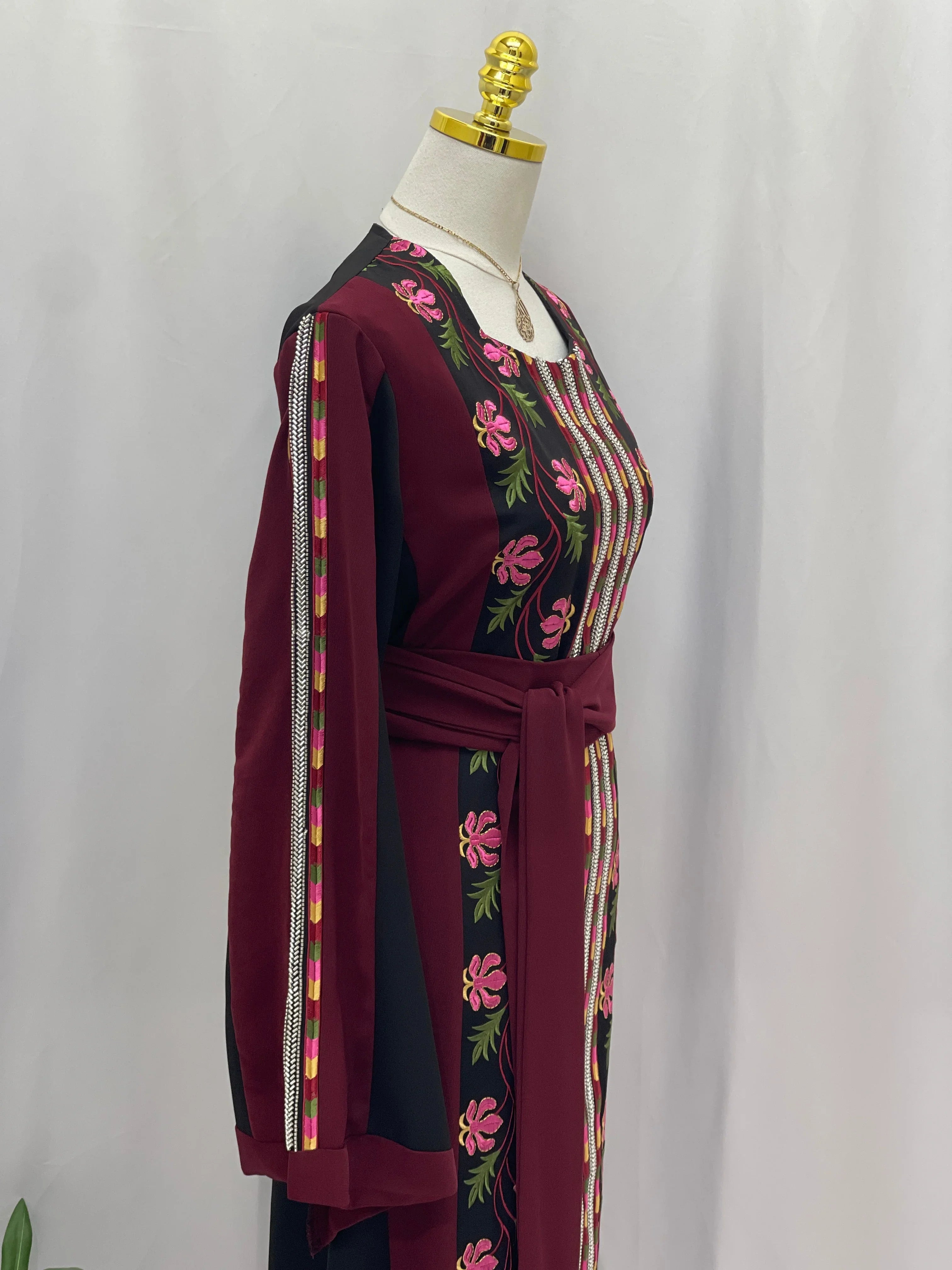 Thobe Areen With Manajel Beads Palestinian Elegance