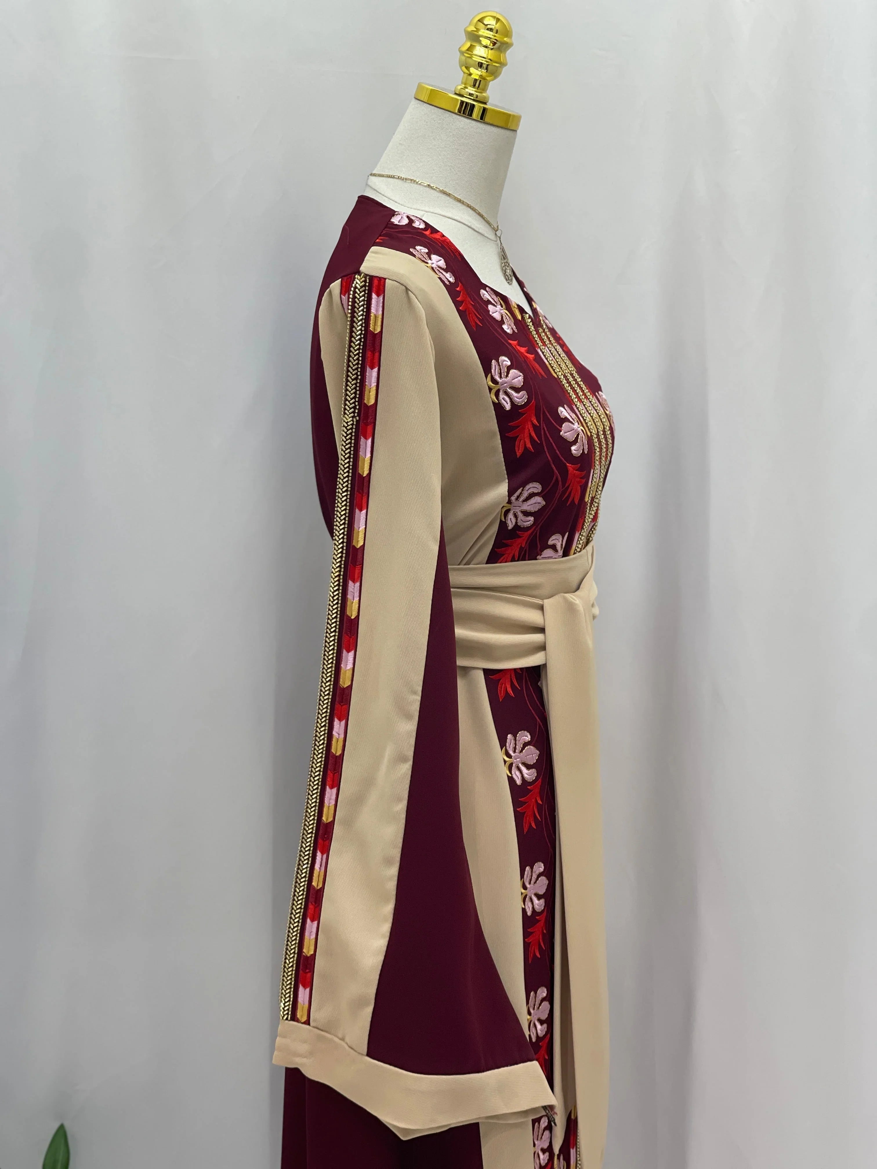 Thobe Areen With Manajel Beads Palestinian Elegance