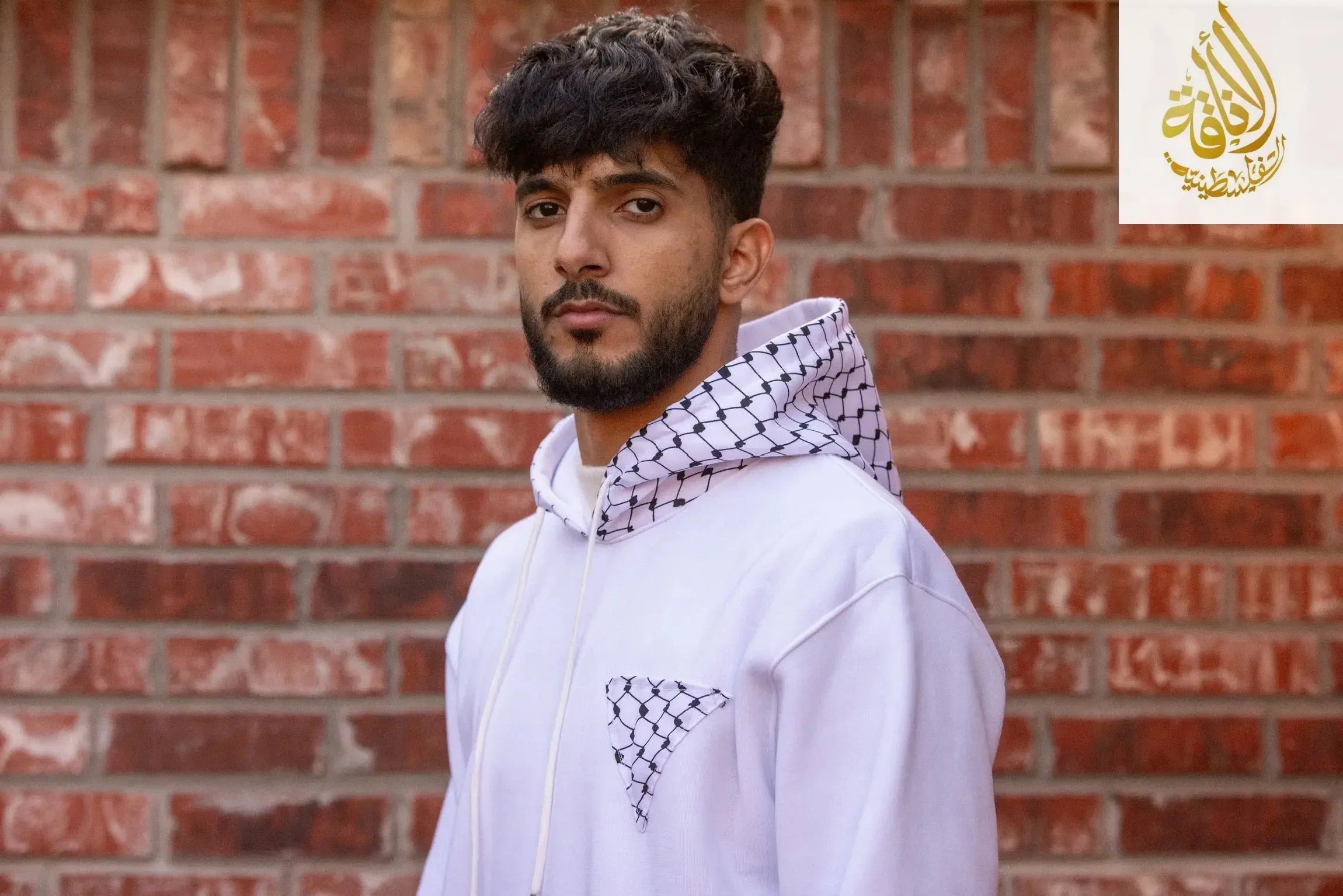 Unisex Kufiyeh Print Pullover Hoodie - Authentic Palestinian Cultural Statement Design Palestinian Elegance