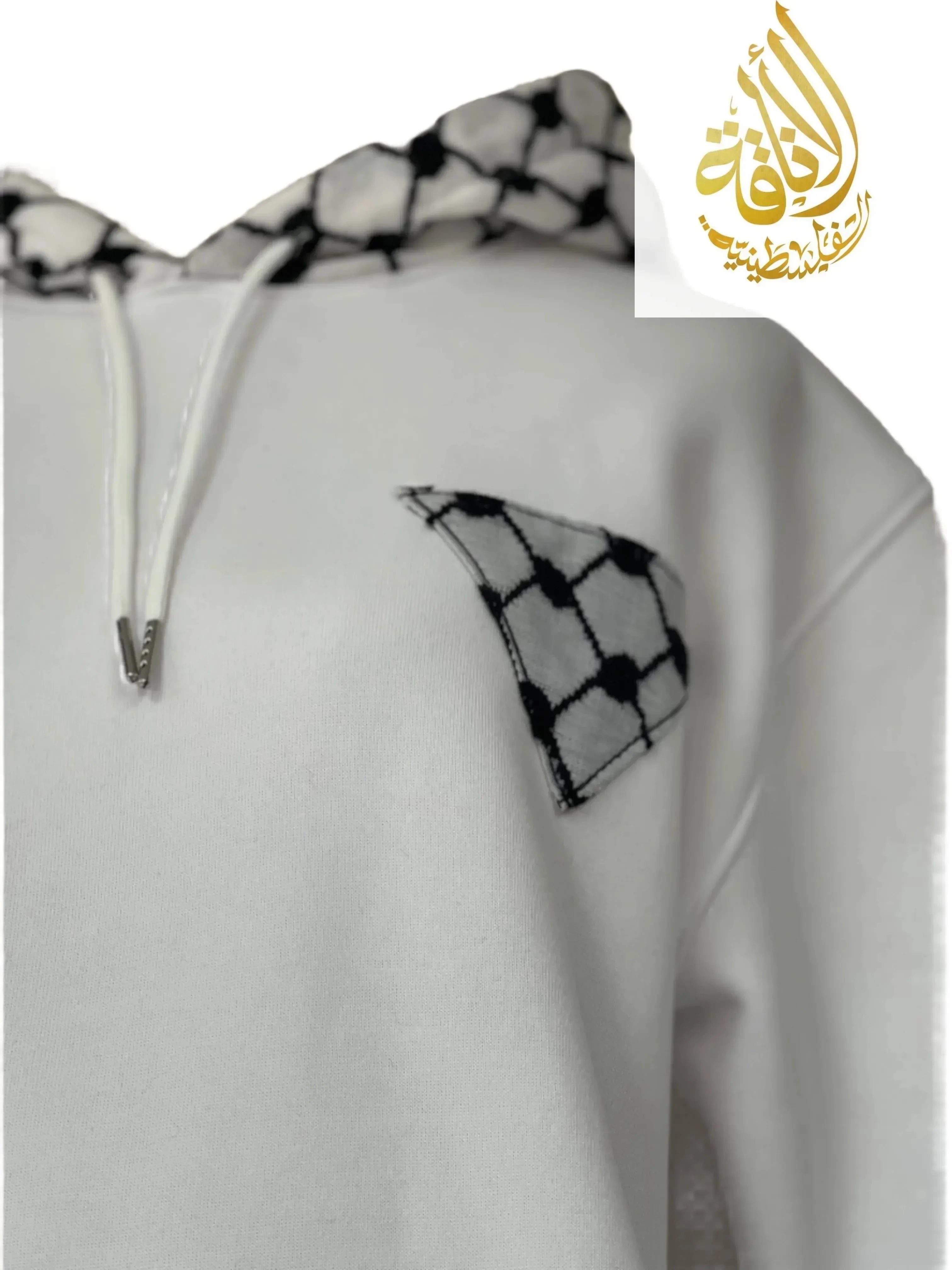 Unisex Kufiyeh Print Pullover Hoodie - Authentic Palestinian Cultural Statement Design Palestinian Elegance