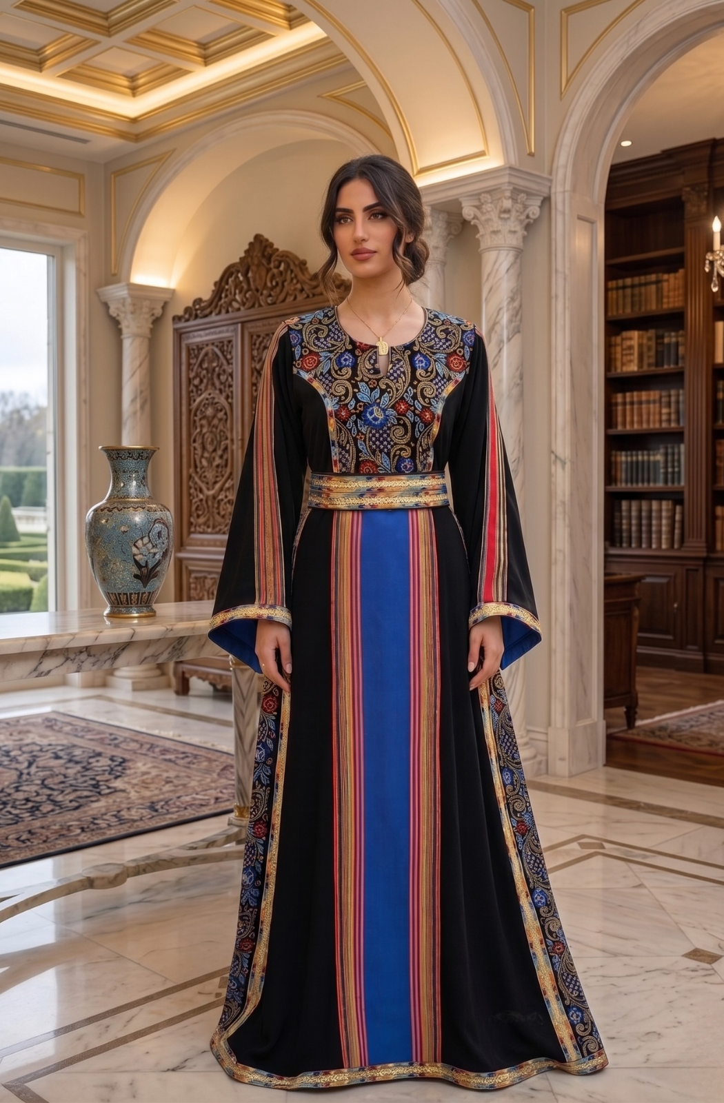 Haya Embroidered Majdalawe Dress Thoub in Modest Fashion