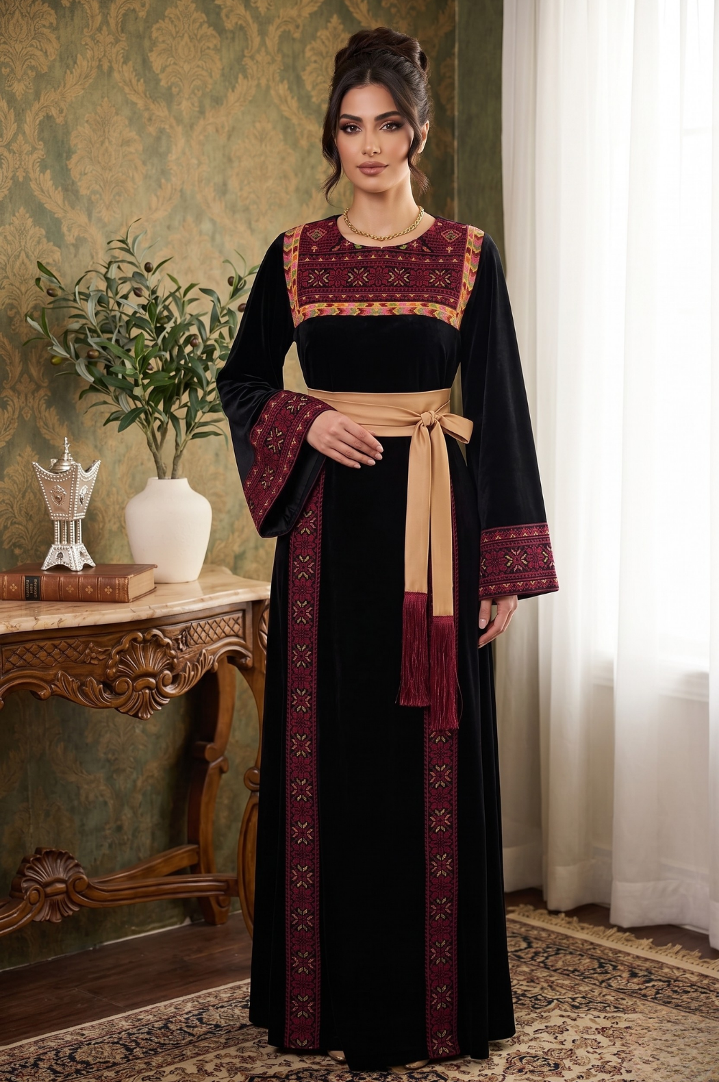 Al Noor Velvet Couture Thobe – Timeless Velvet Thobe Design
