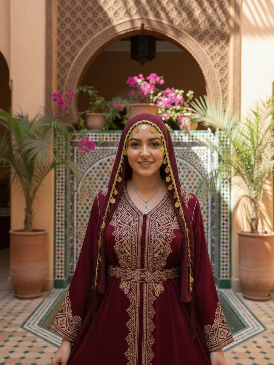 Palestinian Heritage Coin Khirka -Shawl