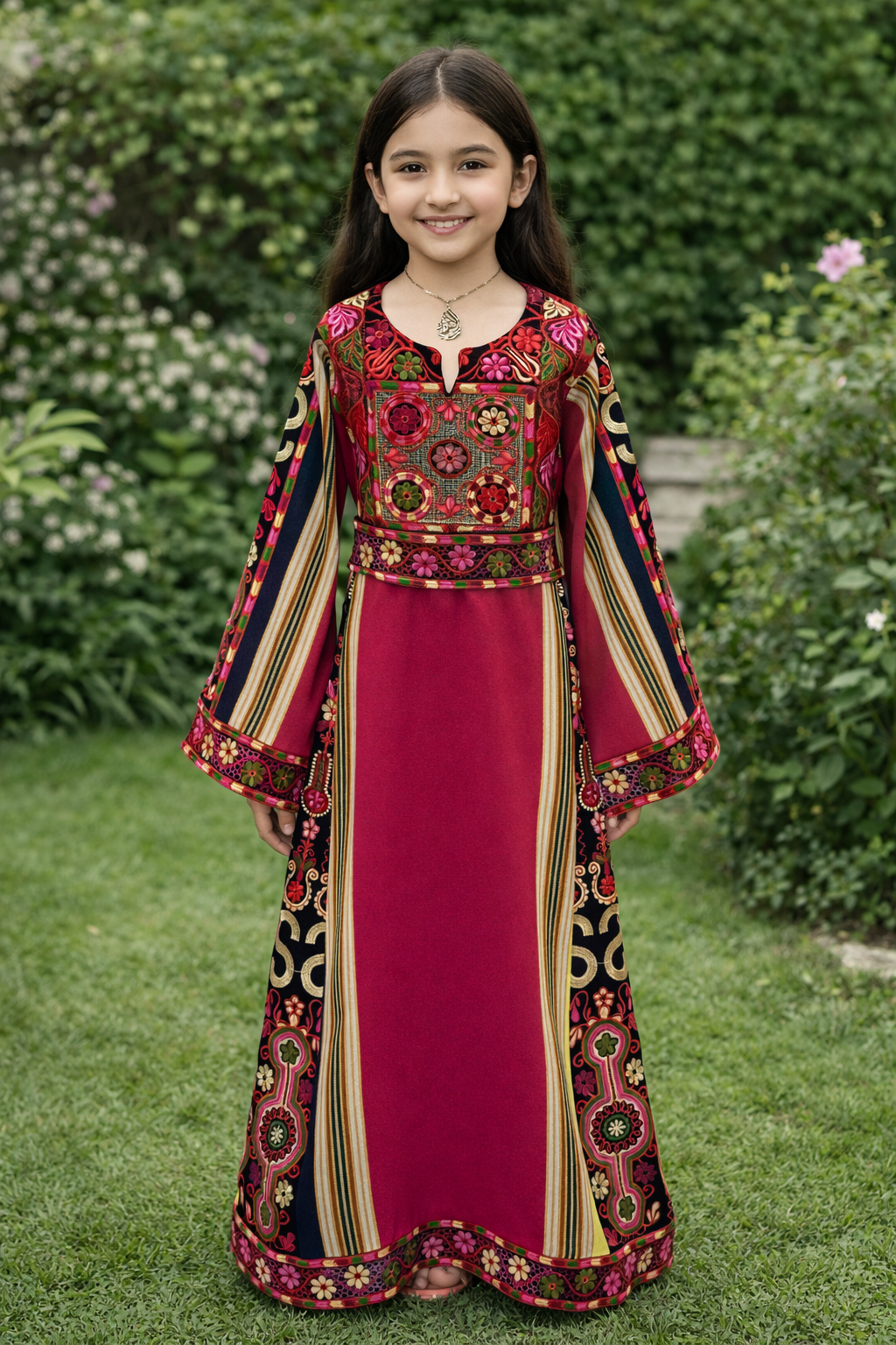 Lujain Girls Majdalawi Embroidered Thoub