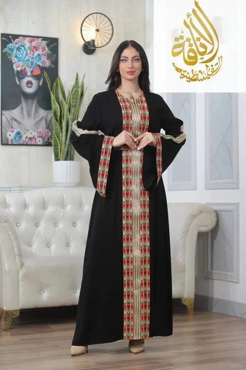 Zena Embroidered Thoub in Palestinial Cultural Design