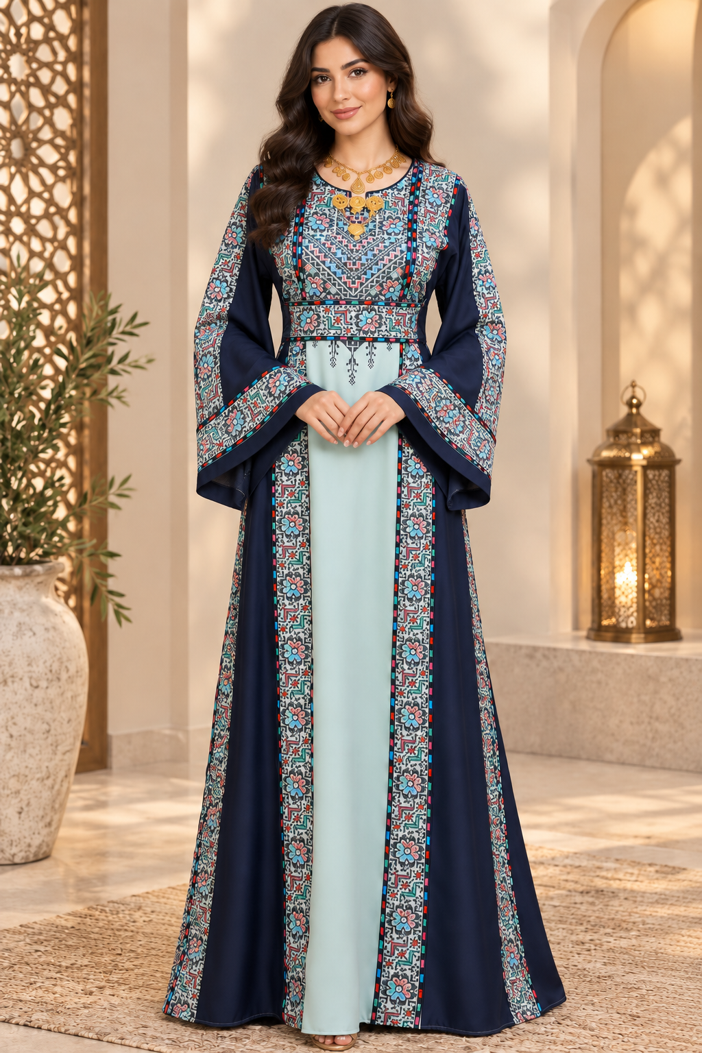 Eman Palestinian Embroidered Thobe