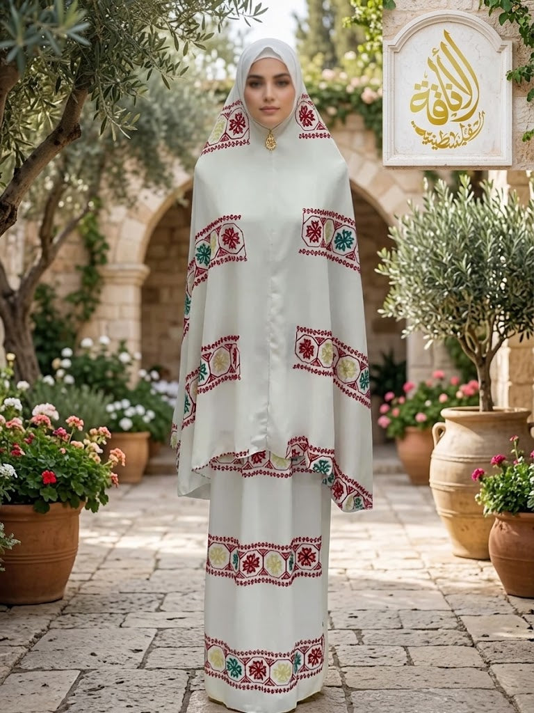 Embroidered Two-Piece Prayer Set for Spiritual Reflection and Comfort