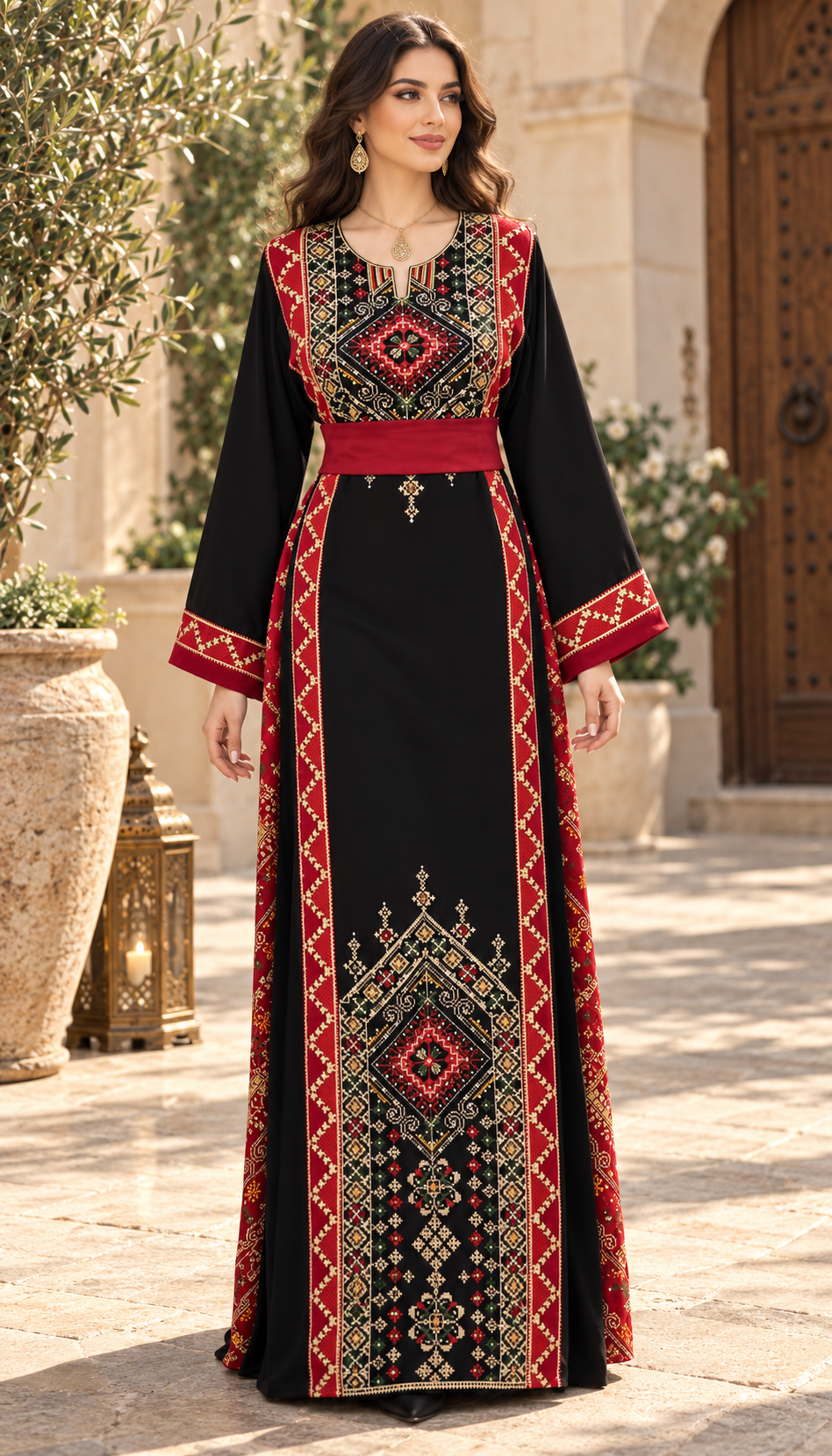 Palestinian Heritage Embroidered Thobe