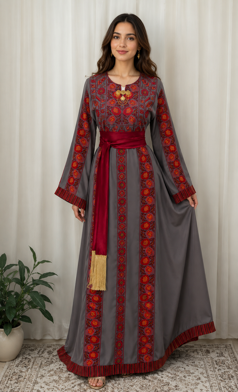 Lina Embroidered Thoub