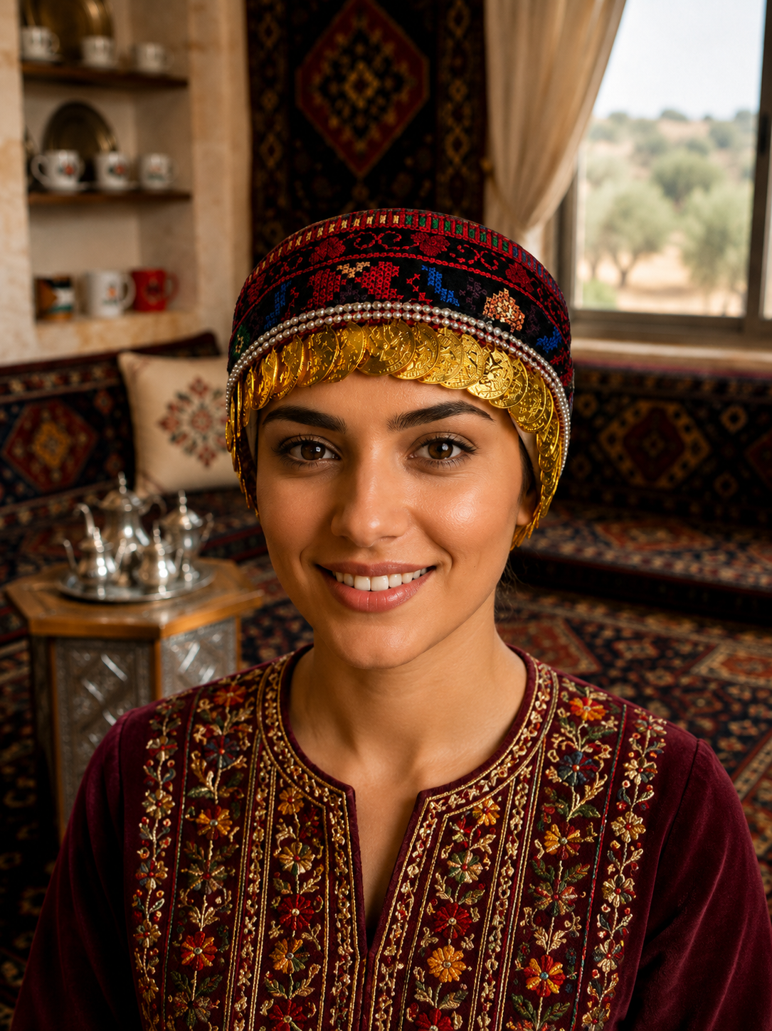 Golden Lira Heritage Head Wrap