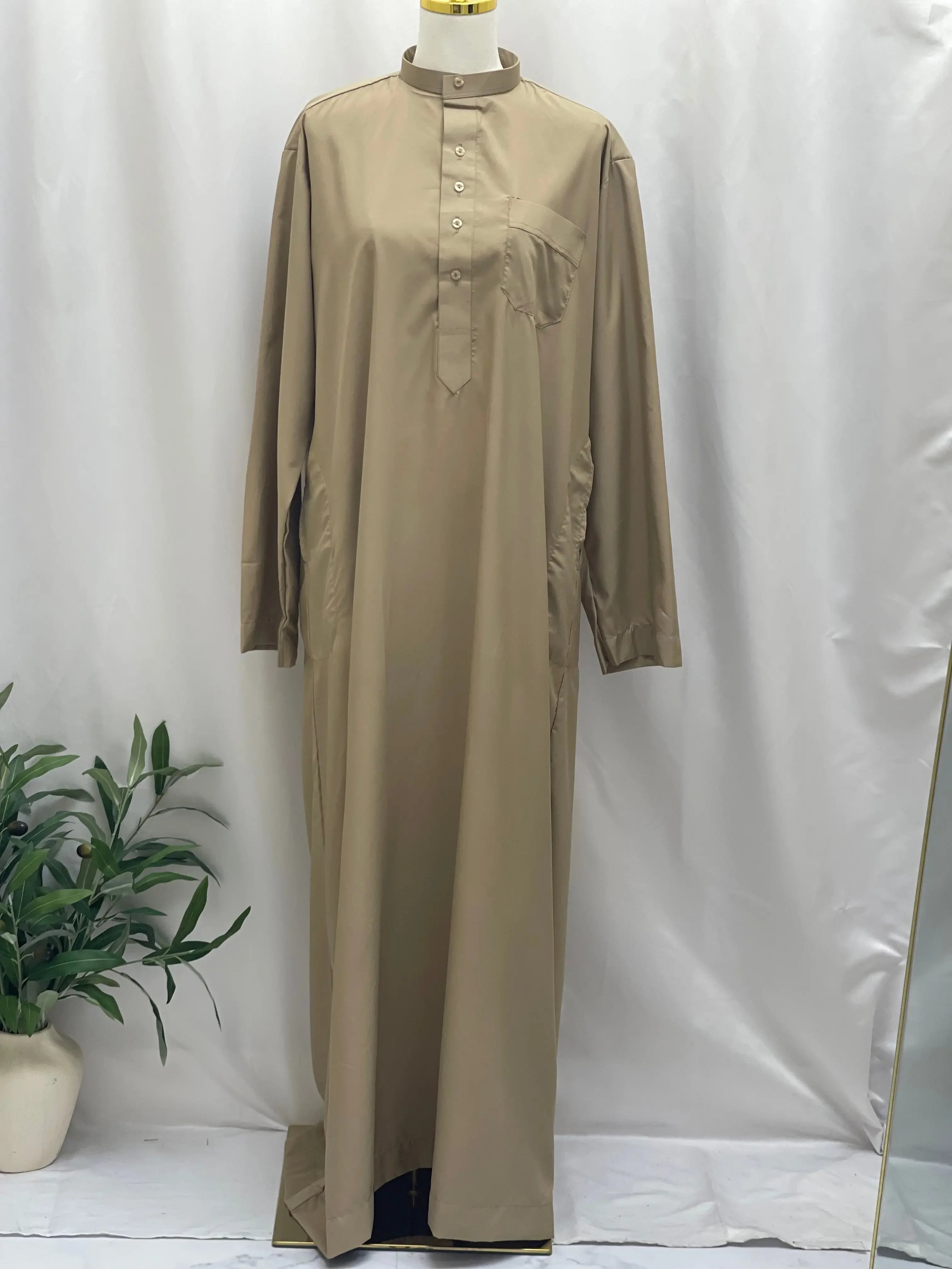 Basic High-Quality Men's Thobe - Timeless Comfort & Style Palestinian Elegance