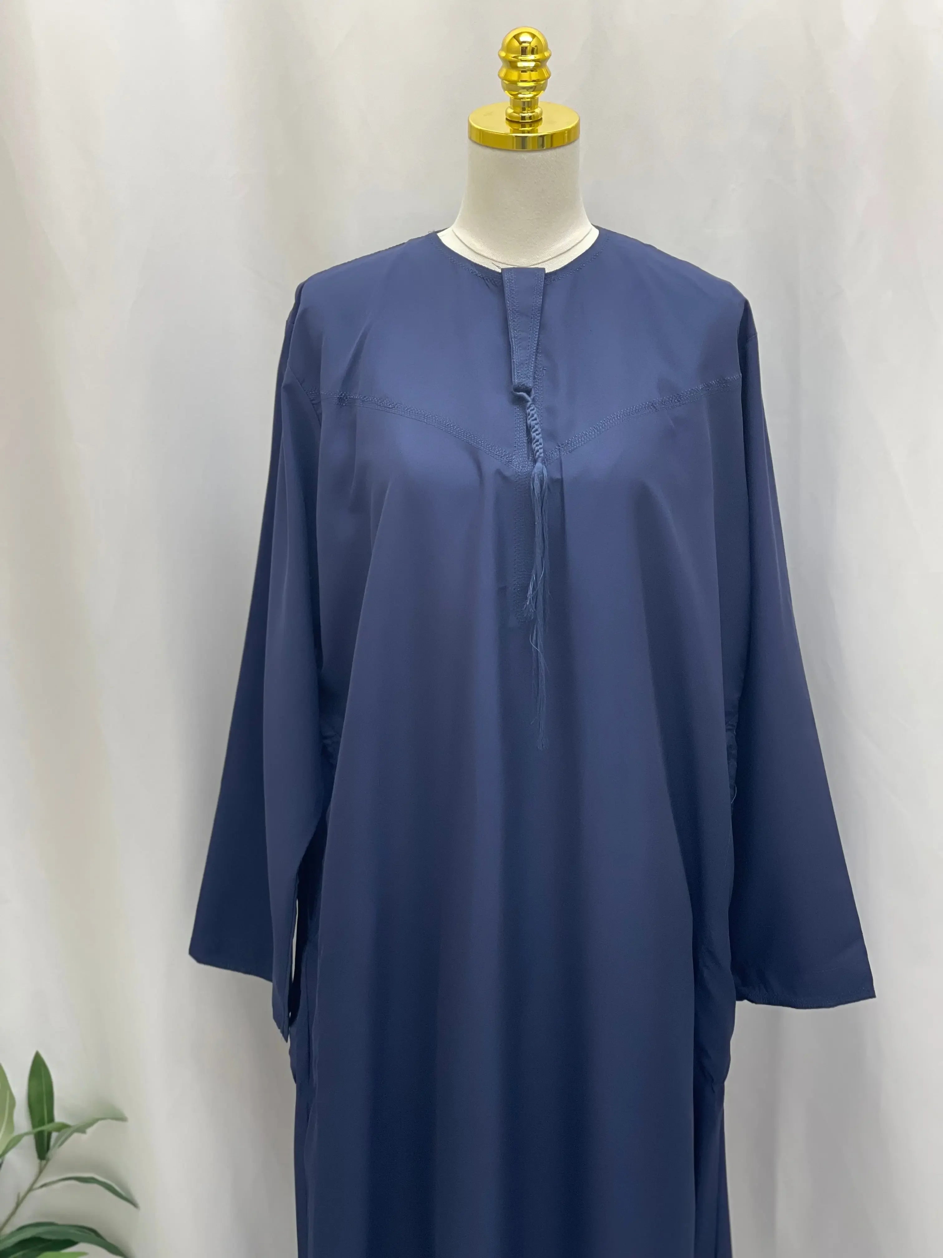 Men's High-Quality Thobe with Sharshoba Tassel -l Palestinian Elegance