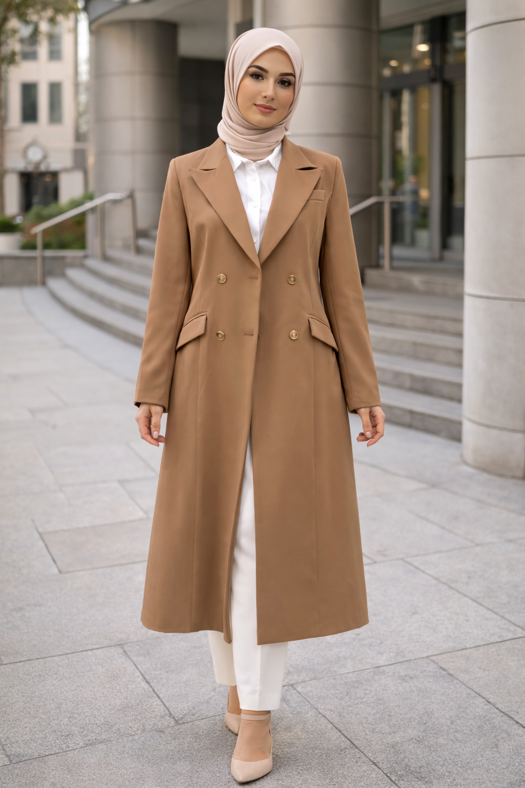 Long Modesty Blazer for Elegant Coverage and Versatile Style