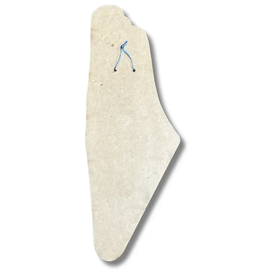 Palestine-shaped home decor accessory in beige with hanging cord by Palestinian Elegance