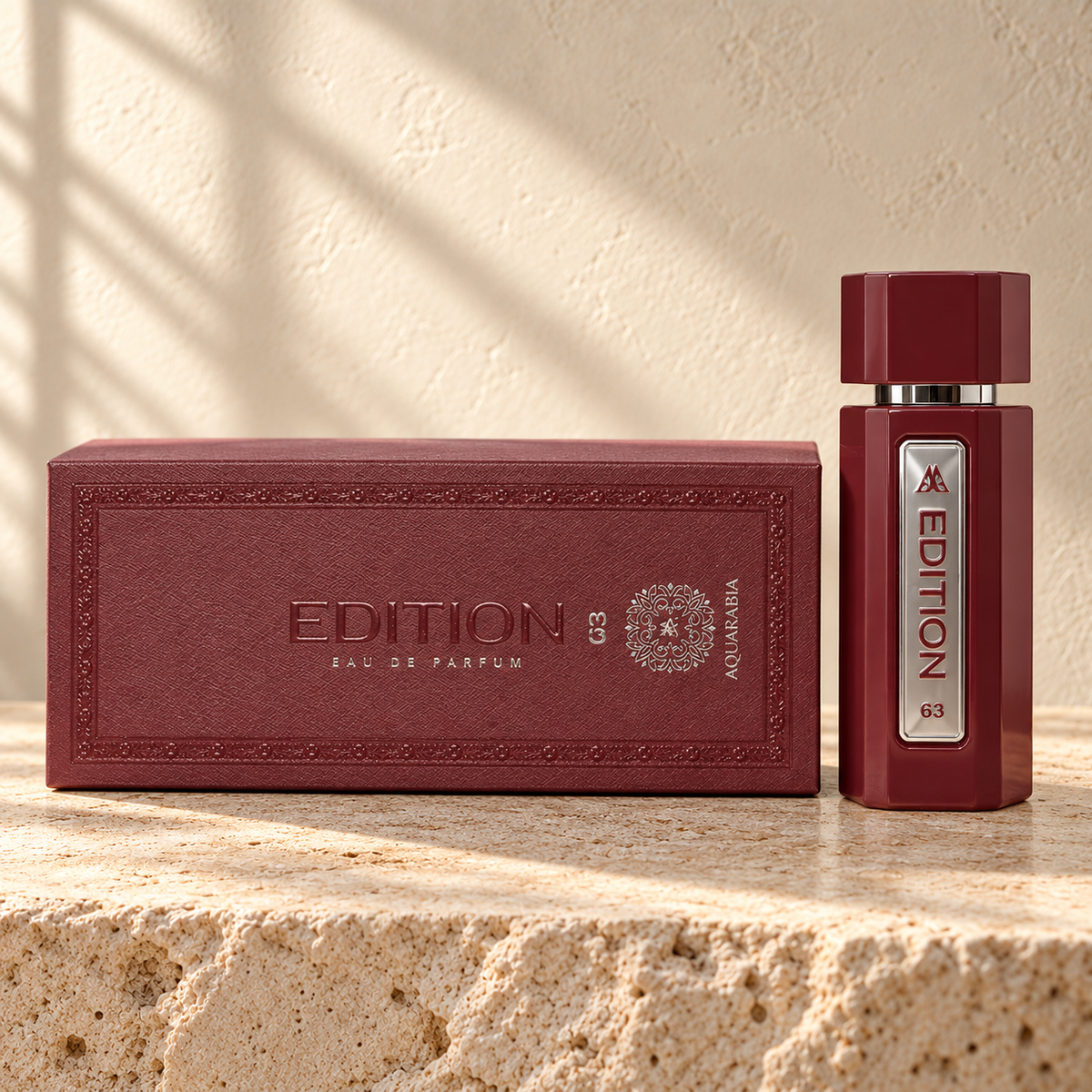 AquArabia Edition 63 Eau de Parfum – 100 ml — bottle and matching packaging