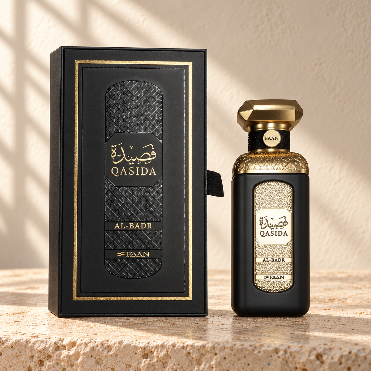FAAN Qasida Al-Badr Eau de Parfum – 100 ml — bottle and matching packaging