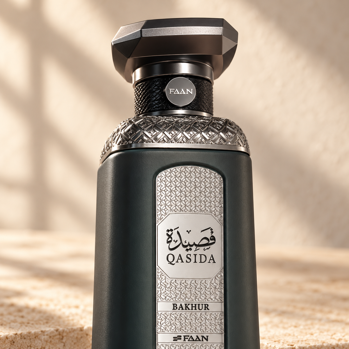 FAAN Qasida Bakhur Eau de Parfum – 100 ml — cap, label and presentation detail