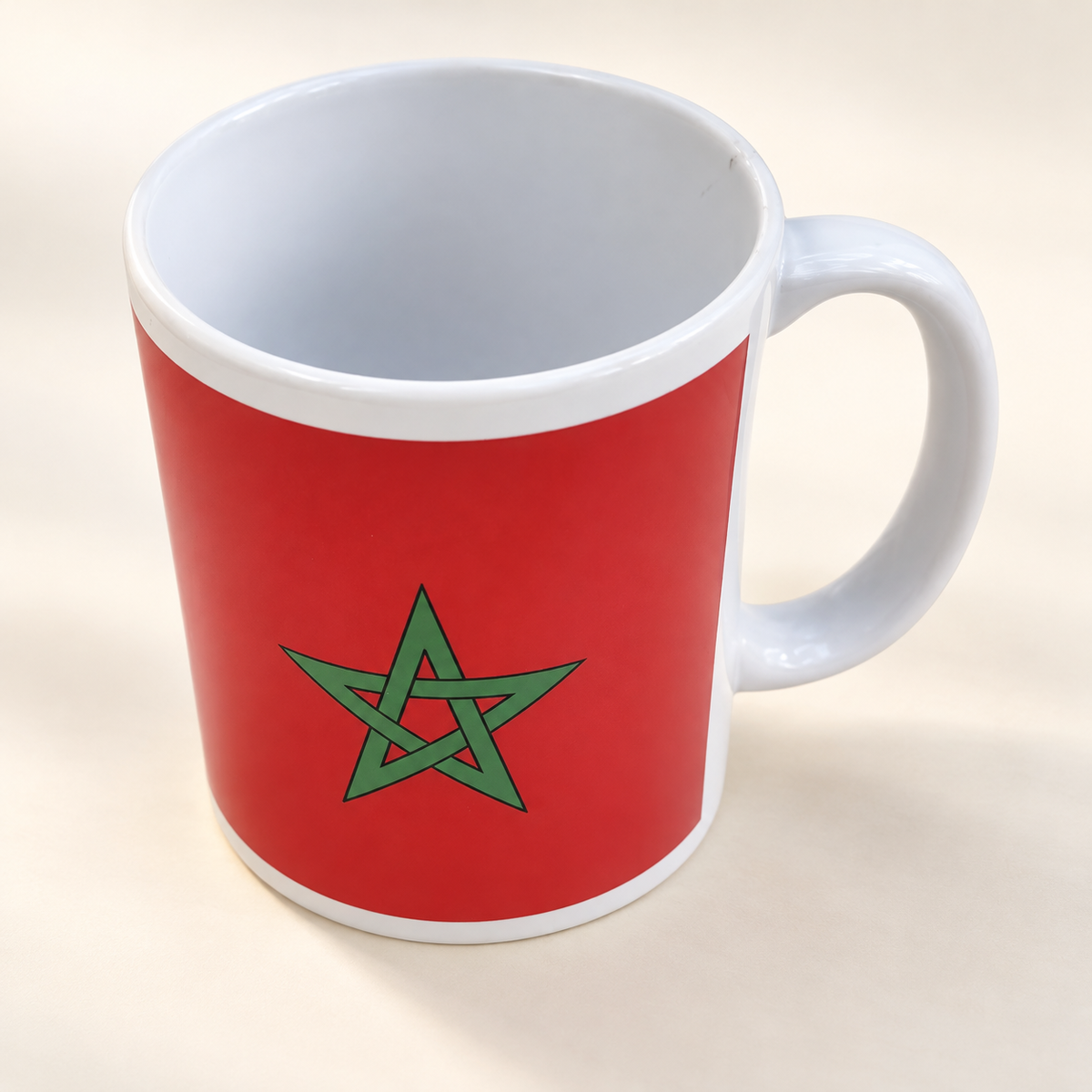 I Love Morocco Two-Faced Cup Design — professional product photograph