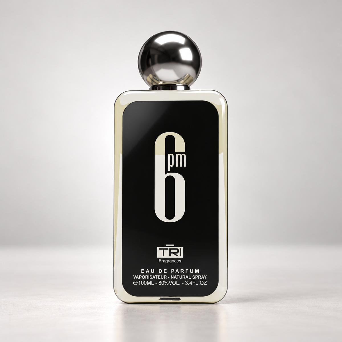 TRI 6 PM Black Eau de Parfum – 100 ml — bottle front view