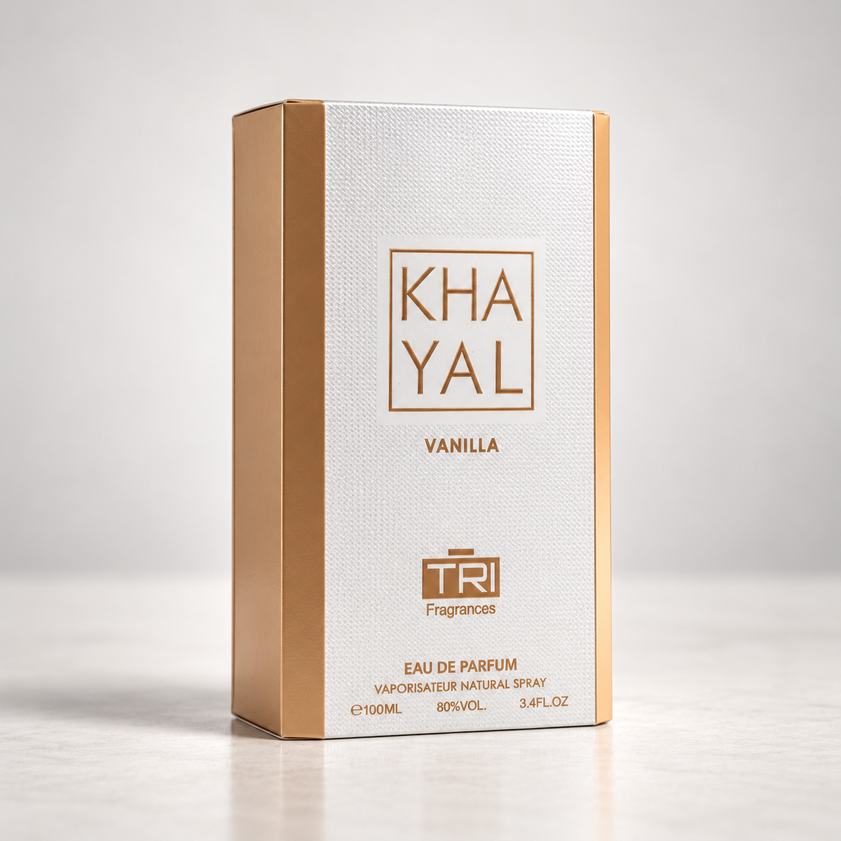 TRI Khayal Vanilla Eau de Parfum – 100 ml — matching presentation box