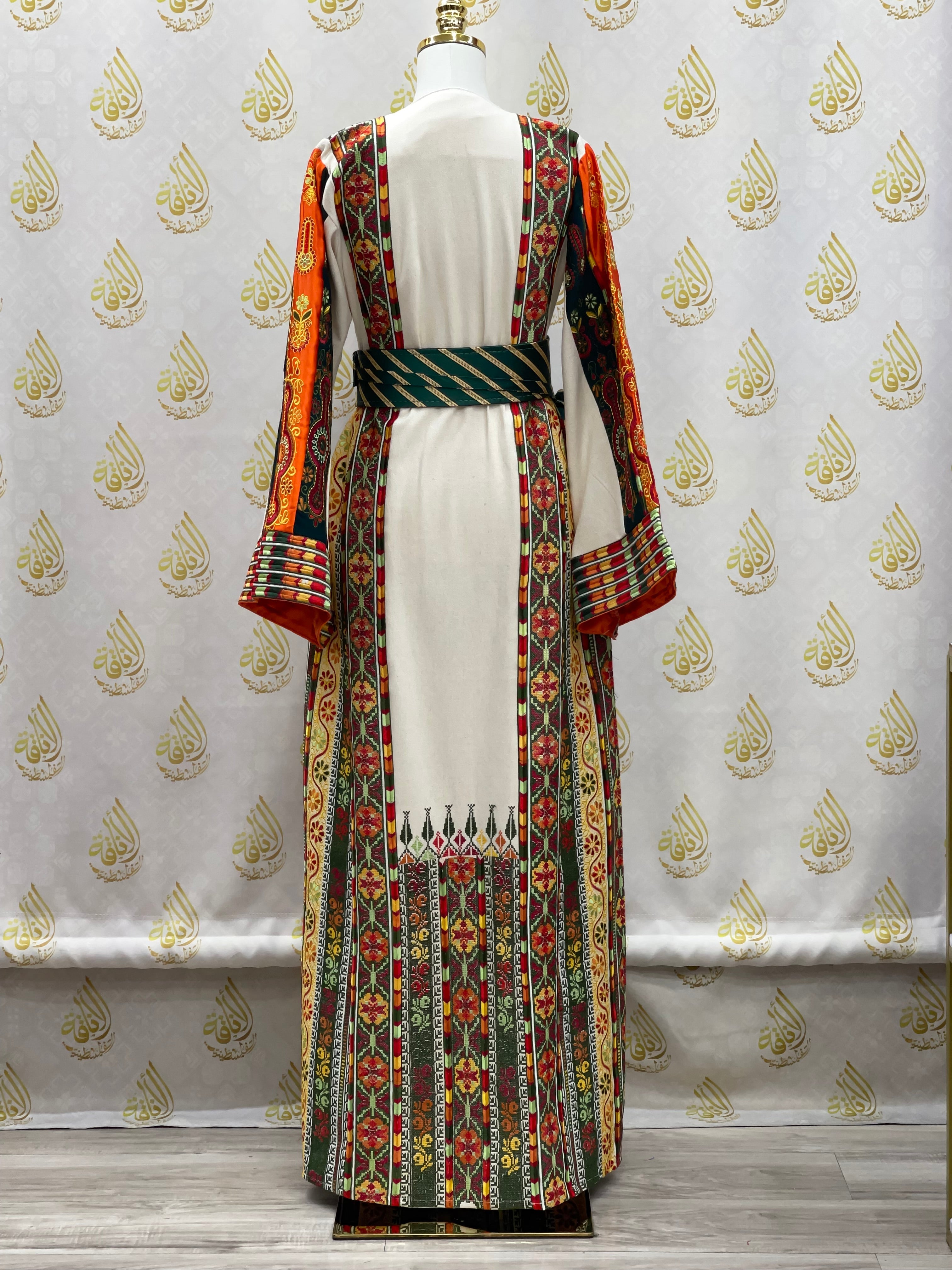 Etamin Embroidered Thoub: Tradition Meets Modern Elegance Palestinian Elegance