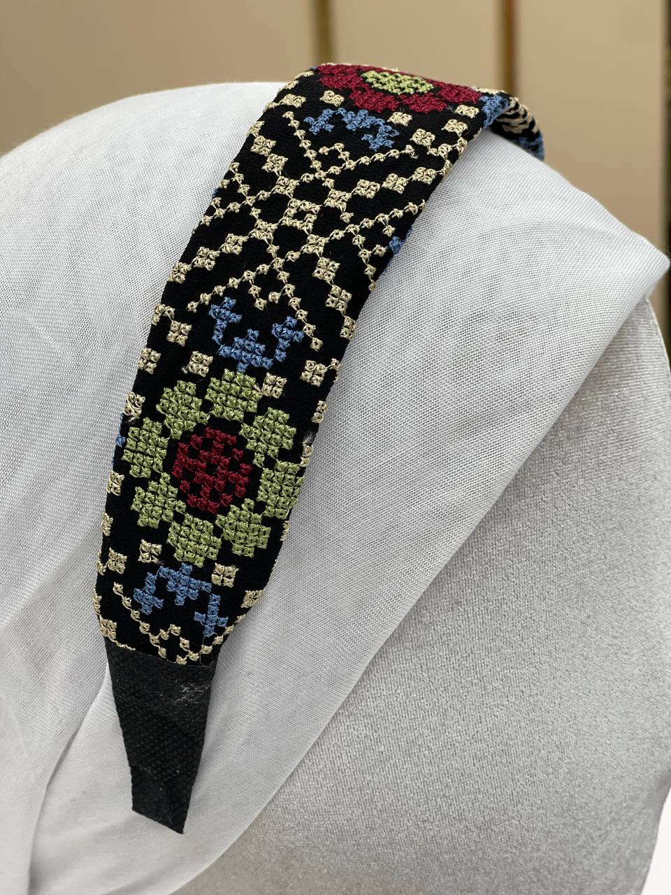 Palestinian Embroidered Headband-featuring classic geometric outfits special occasions.