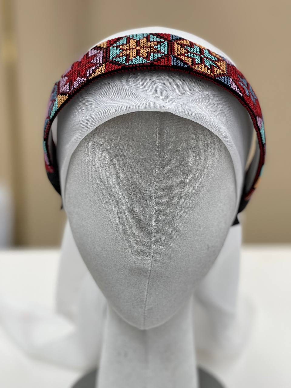 Palestinian Embroidered Headband-featuring classic geometric outfits special occasions.