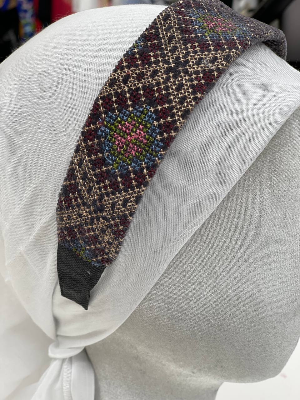 Palestinian Embroidered Headband-featuring classic geometric outfits special occasions.
