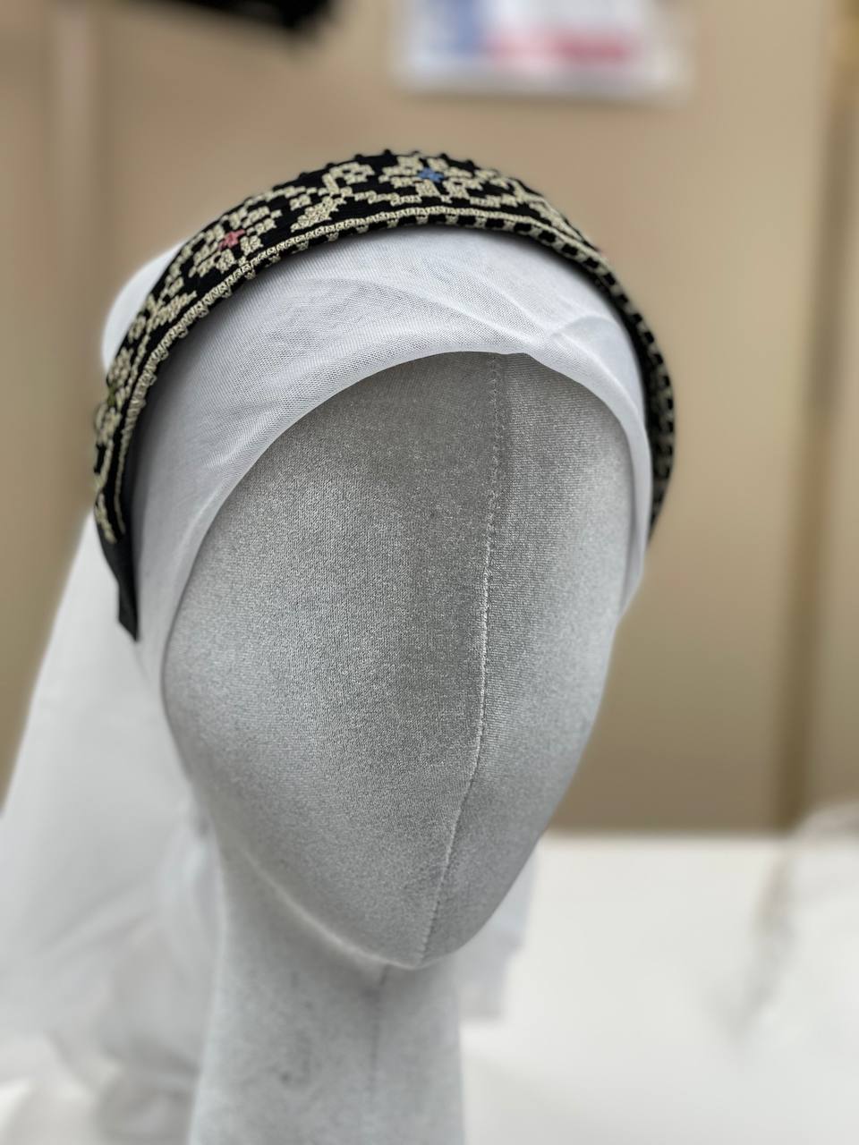 Palestinian Embroidered Headband-featuring classic geometric outfits special occasions.