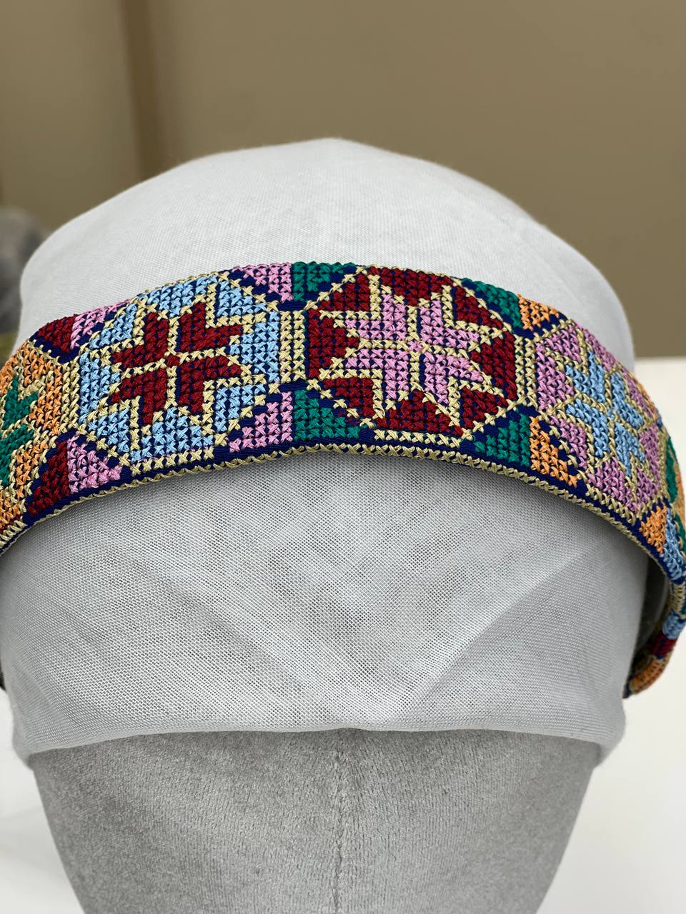 Palestinian Embroidered Headband-featuring classic geometric outfits special occasions.