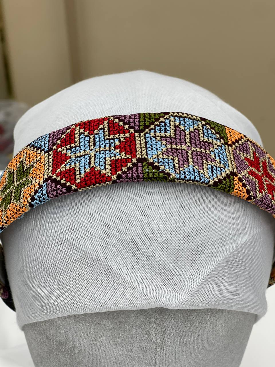 Palestinian Embroidered Headband-featuring classic geometric outfits special occasions.