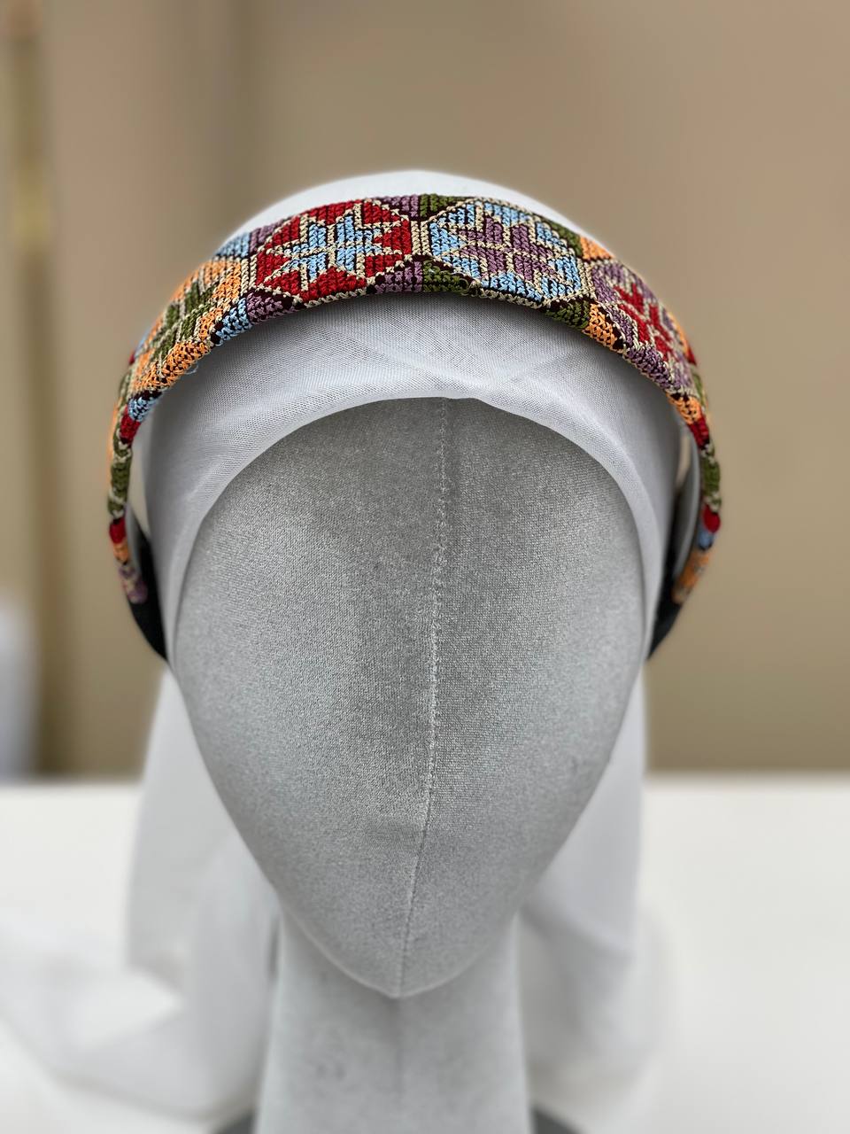 Palestinian Embroidered Headband-featuring classic geometric outfits special occasions.