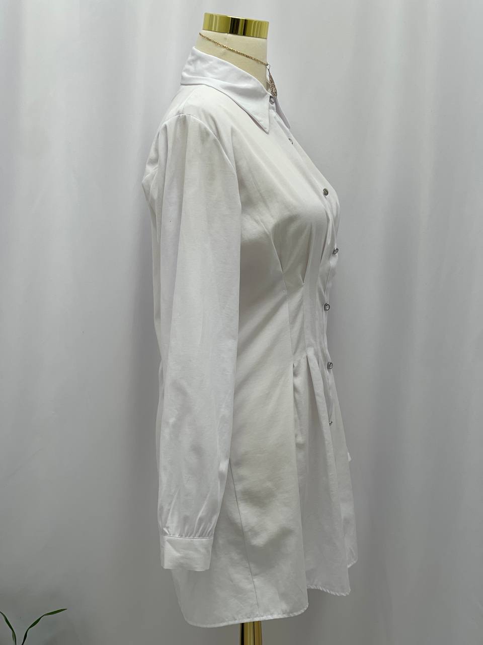 Opulence Pleated Shirt Dress