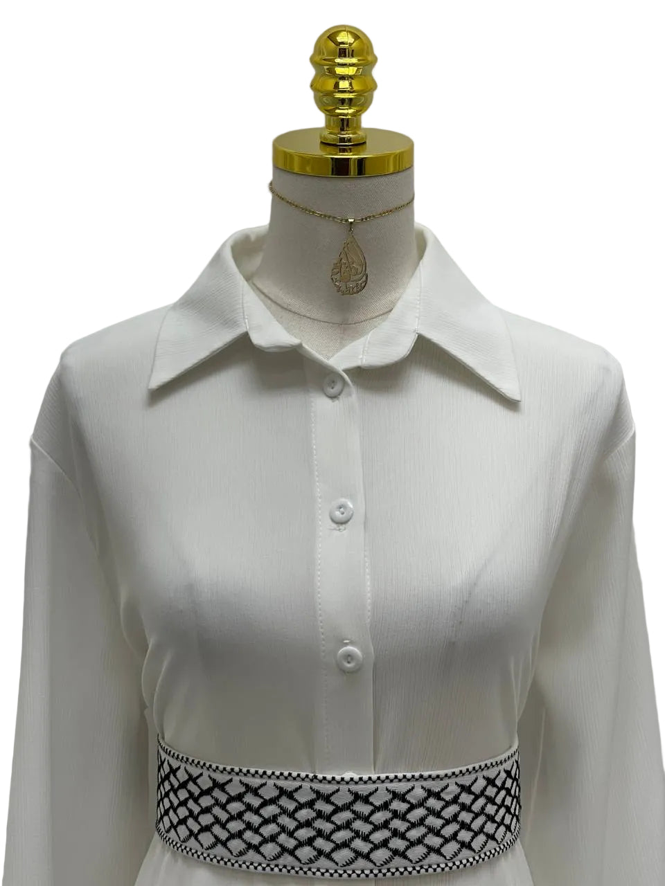 Palestinian Embroidered Leather-Lined Belt