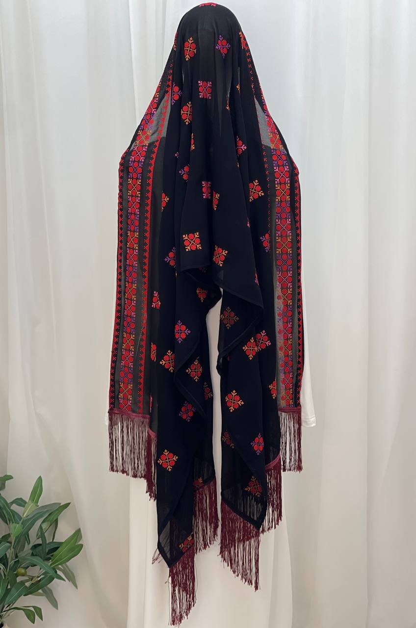 Embroidered Tradition Chiffon Khirka/Shawl
