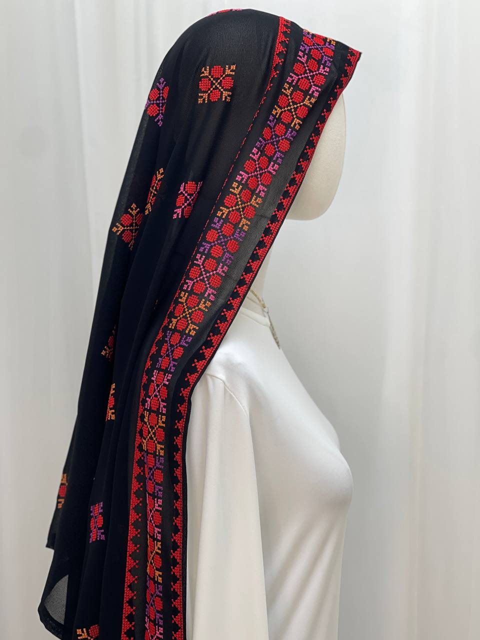 Embroidered Tradition Chiffon Khirka/Shawl