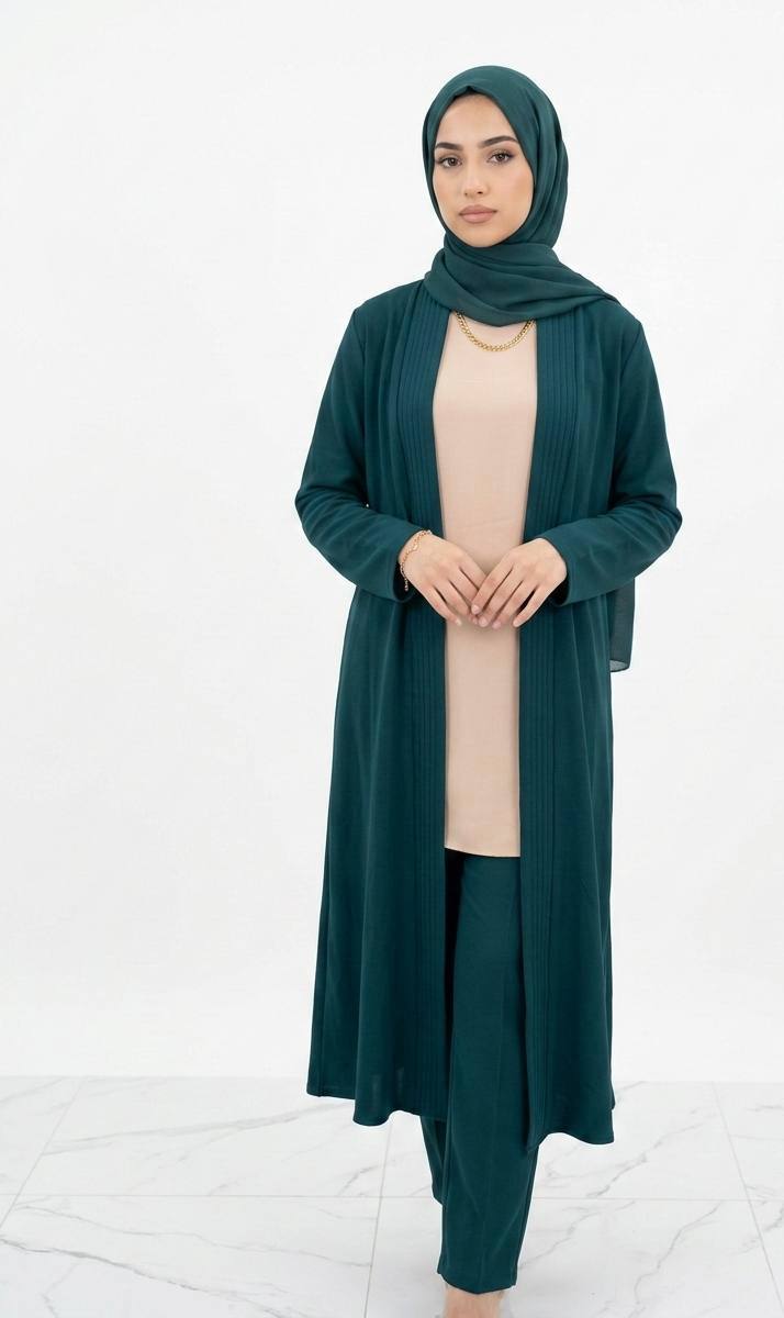 Aegean Modest 3-Piece Set - Palestinian Elegance