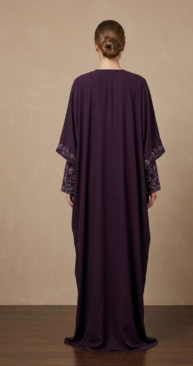 Royal Bloom Hand-Beaded Kaftan