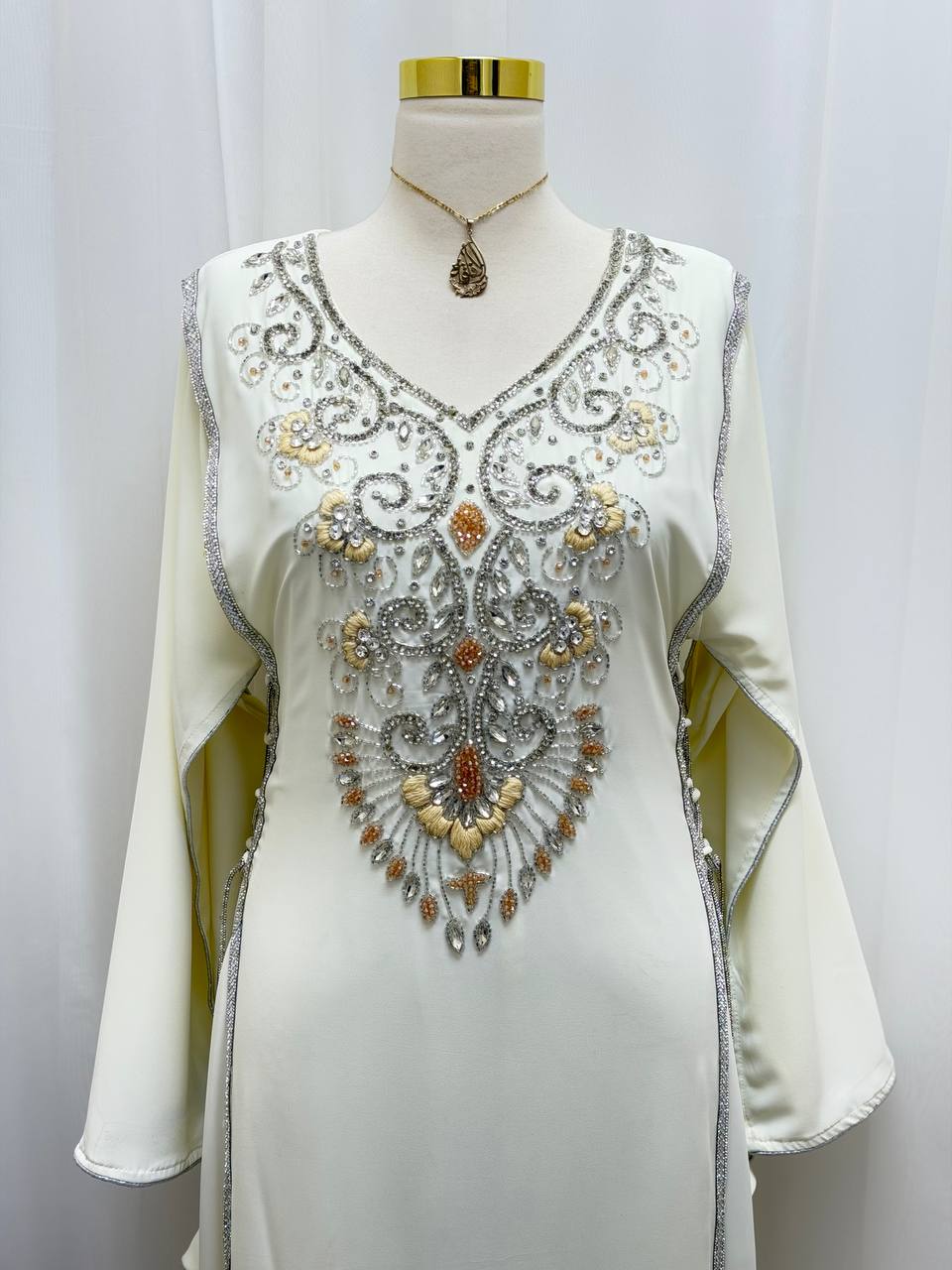 Royal Dima Embellished Kaftan - Palestinian Elegance