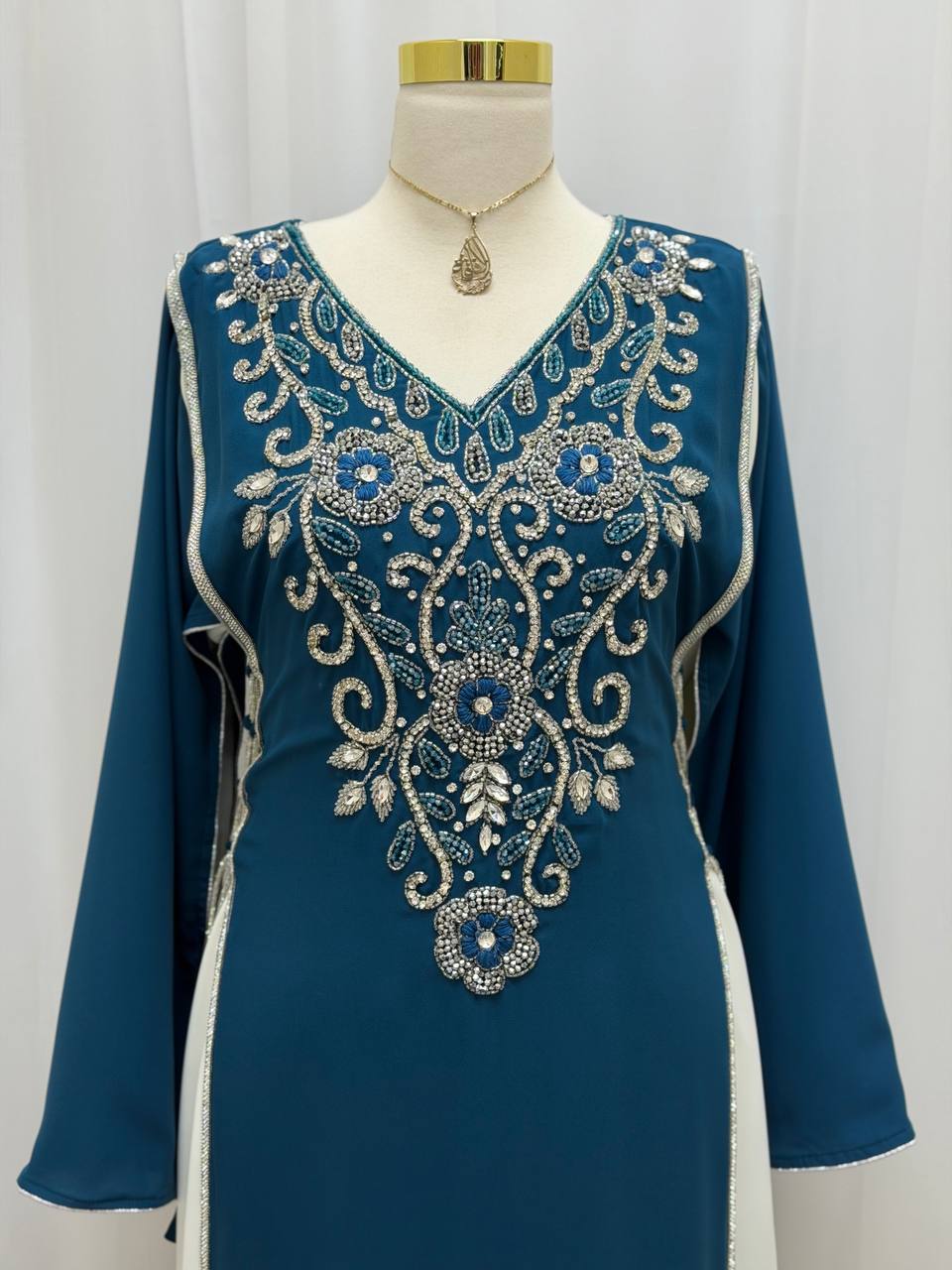 Royal Dima Embellished Kaftan - Palestinian Elegance