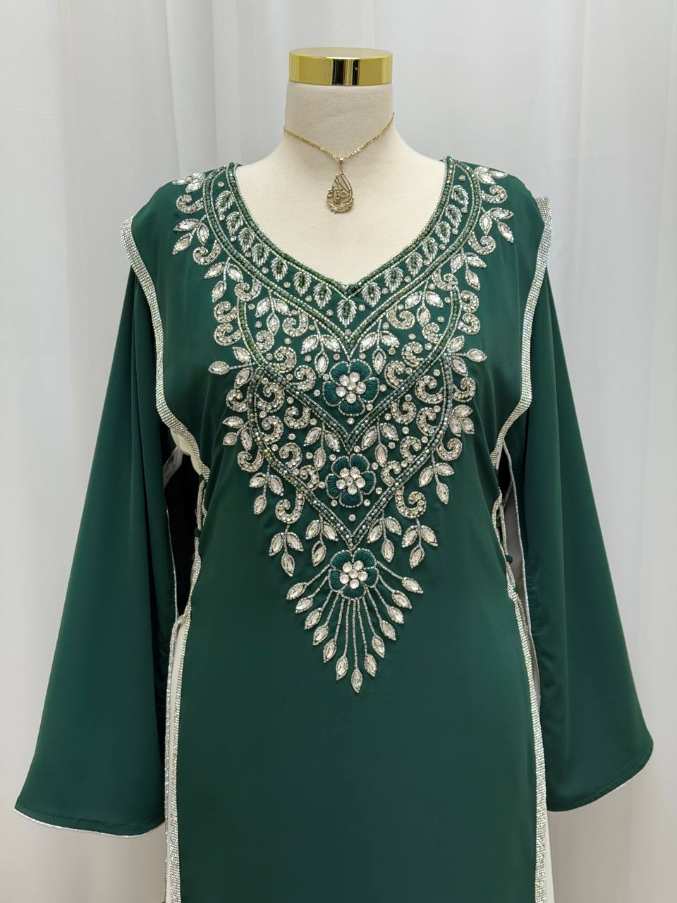 Royal Dima Embellished Kaftan - Palestinian Elegance
